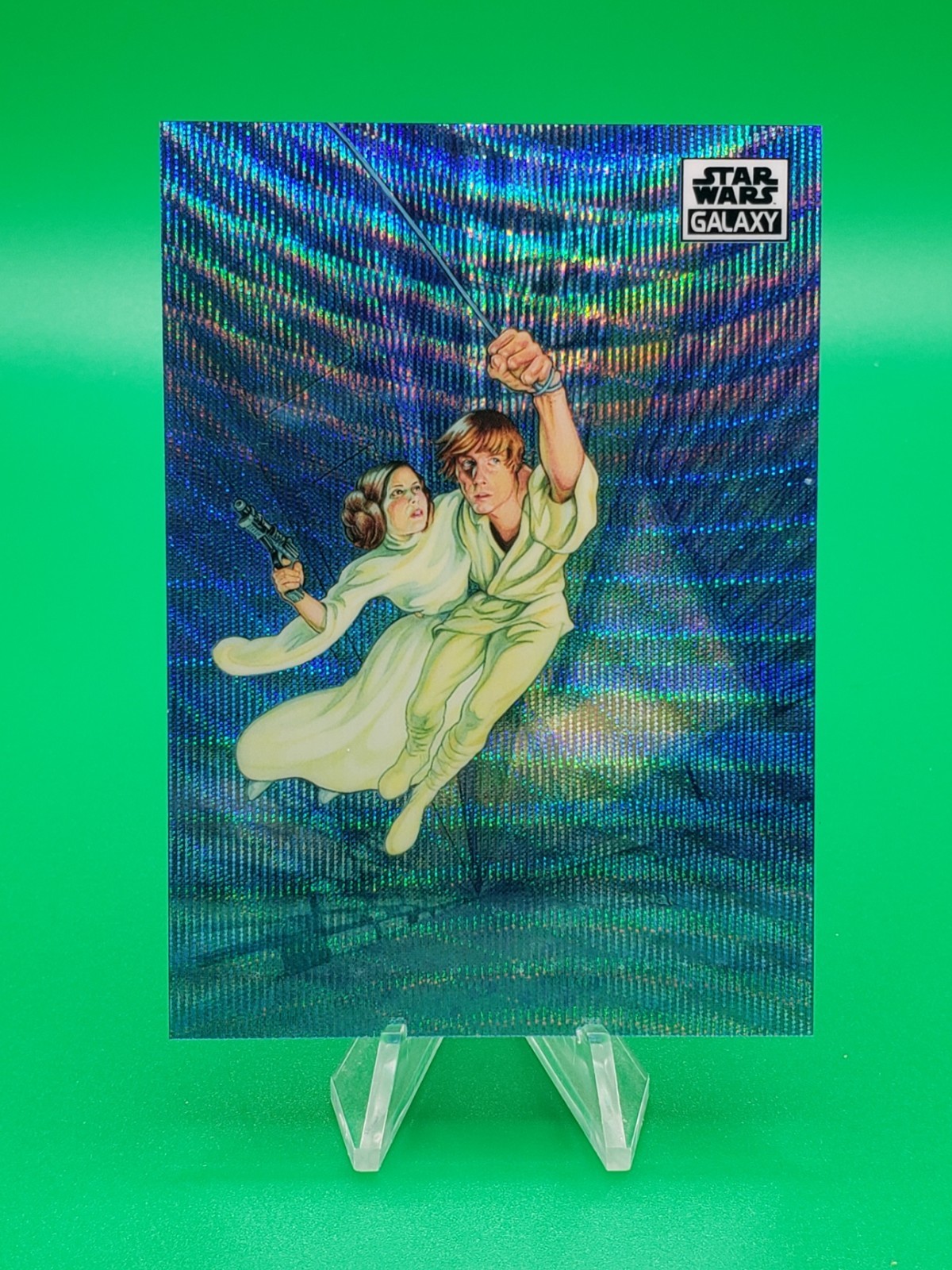 2021 Topps Star Wars Galaxy Leap of Faith #28 Wave Refractor 52/99 - Skywalker 2021 Topps Star Wars Galaxy Leap of Faith #28 Wave Refractor 52/99 - Skywalker