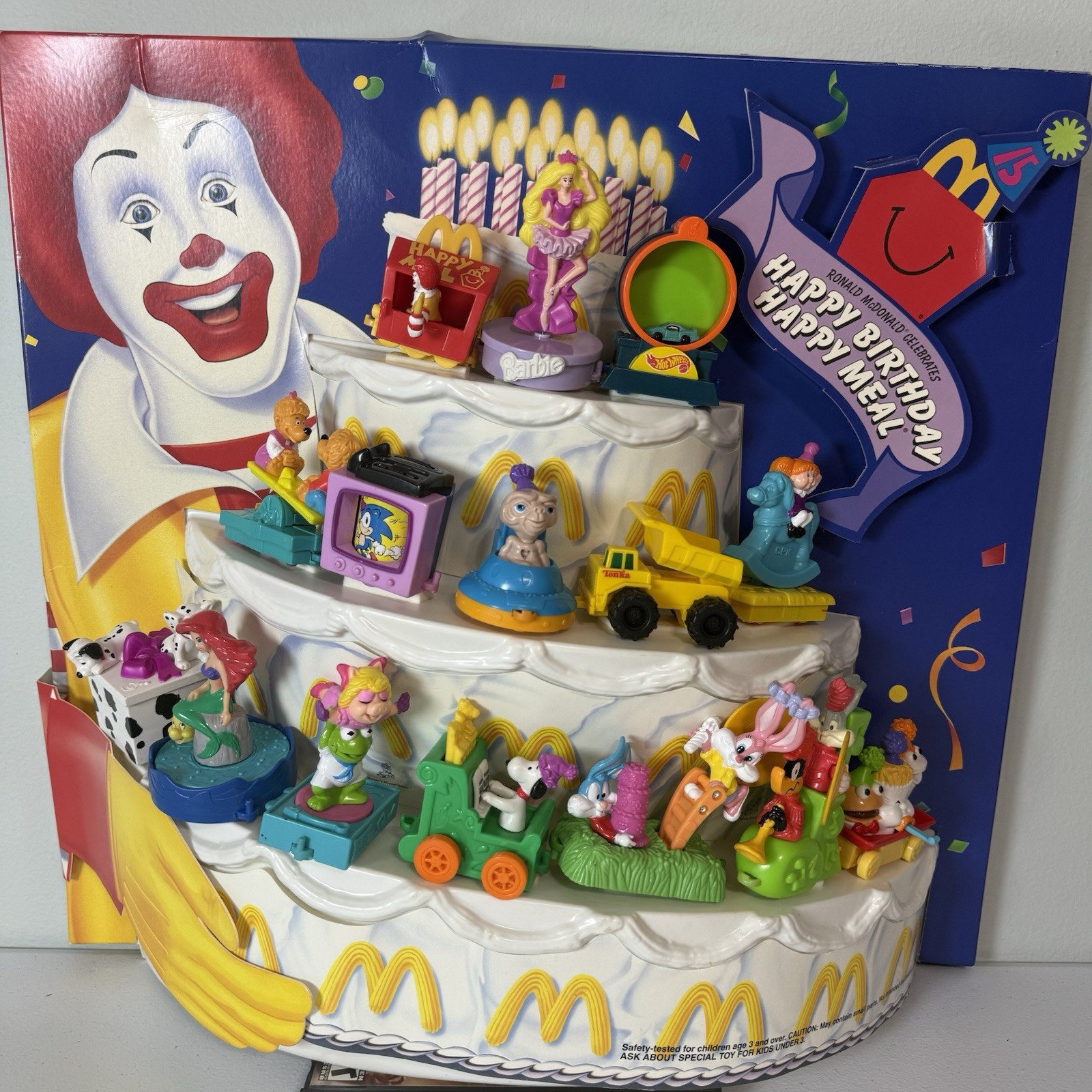 MCDONALDS 1994 15TH BIRTHDAY HAPPY MEAL DISPLAY - COMPLETE MCDONALDS 1994 15TH BIRTHDAY HAPPY MEAL DISPLAY - COMPLETE