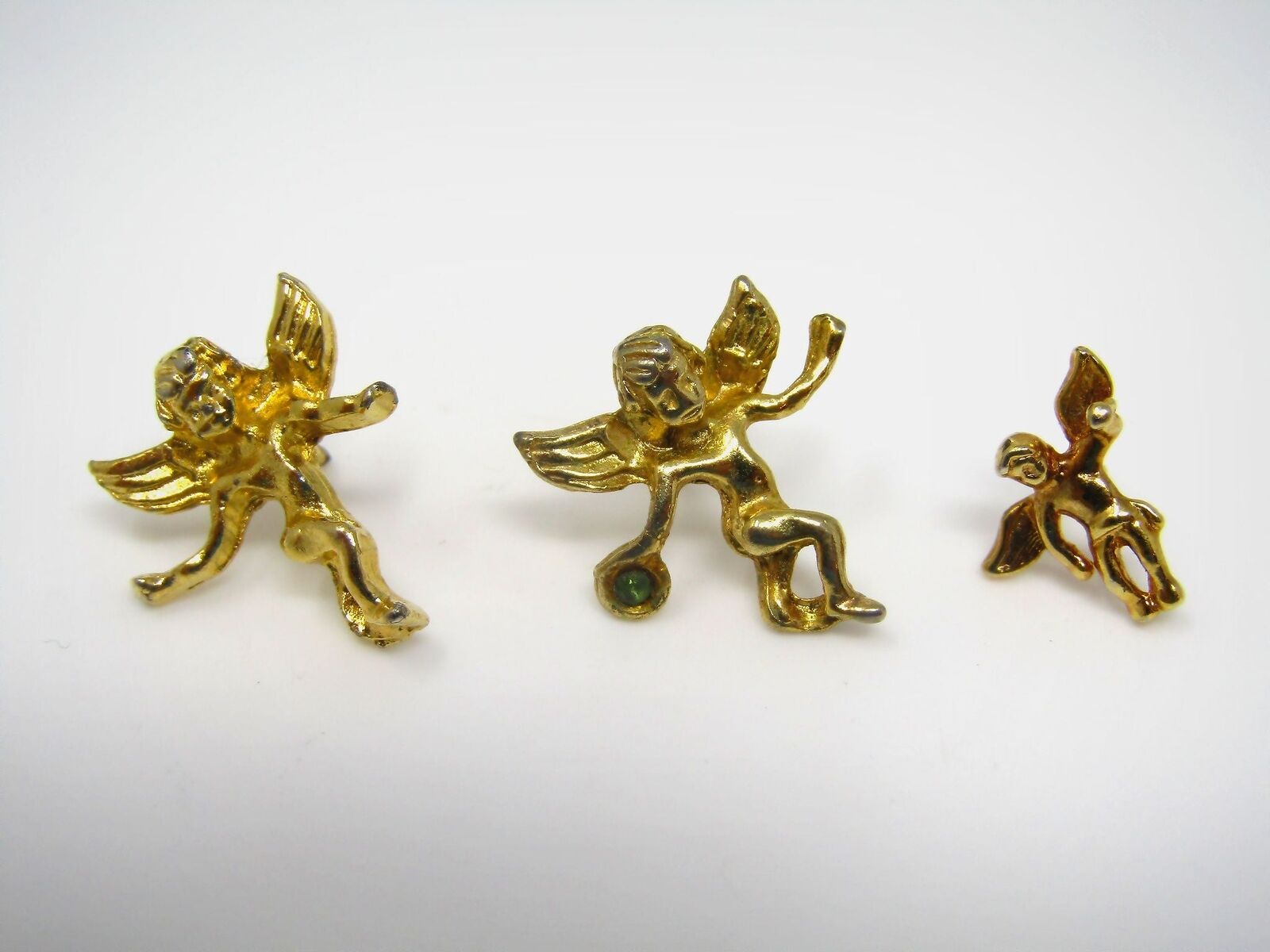 Vintage Christian Angel Pins: Lot of Three (3) One with Jewel