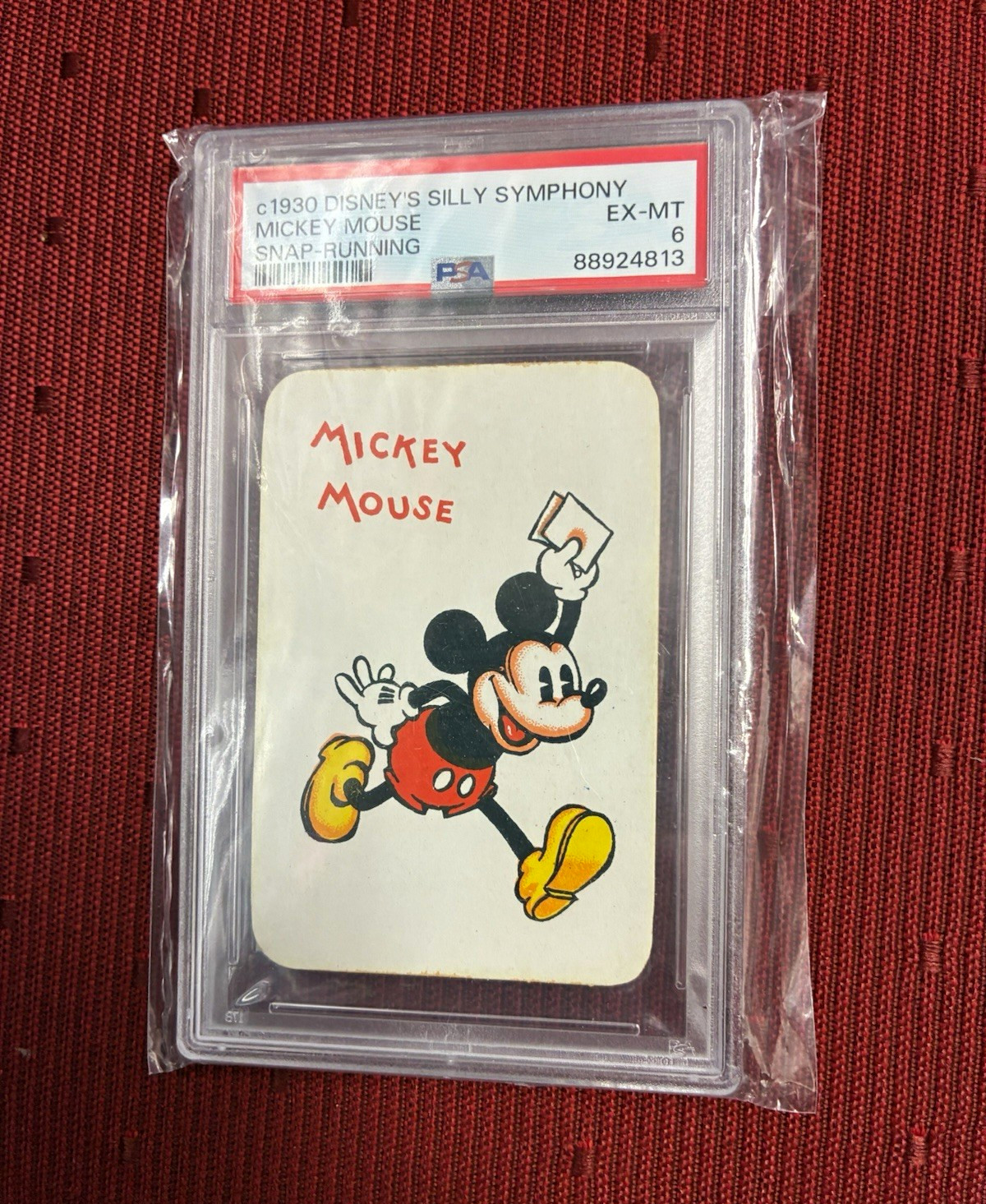 Disney 1930 Silly Symphony Mickey Mouse Snap-Running Card PSA 6 Disney 1930 Silly Symphony Mickey Mouse Snap-Running Card PSA 6