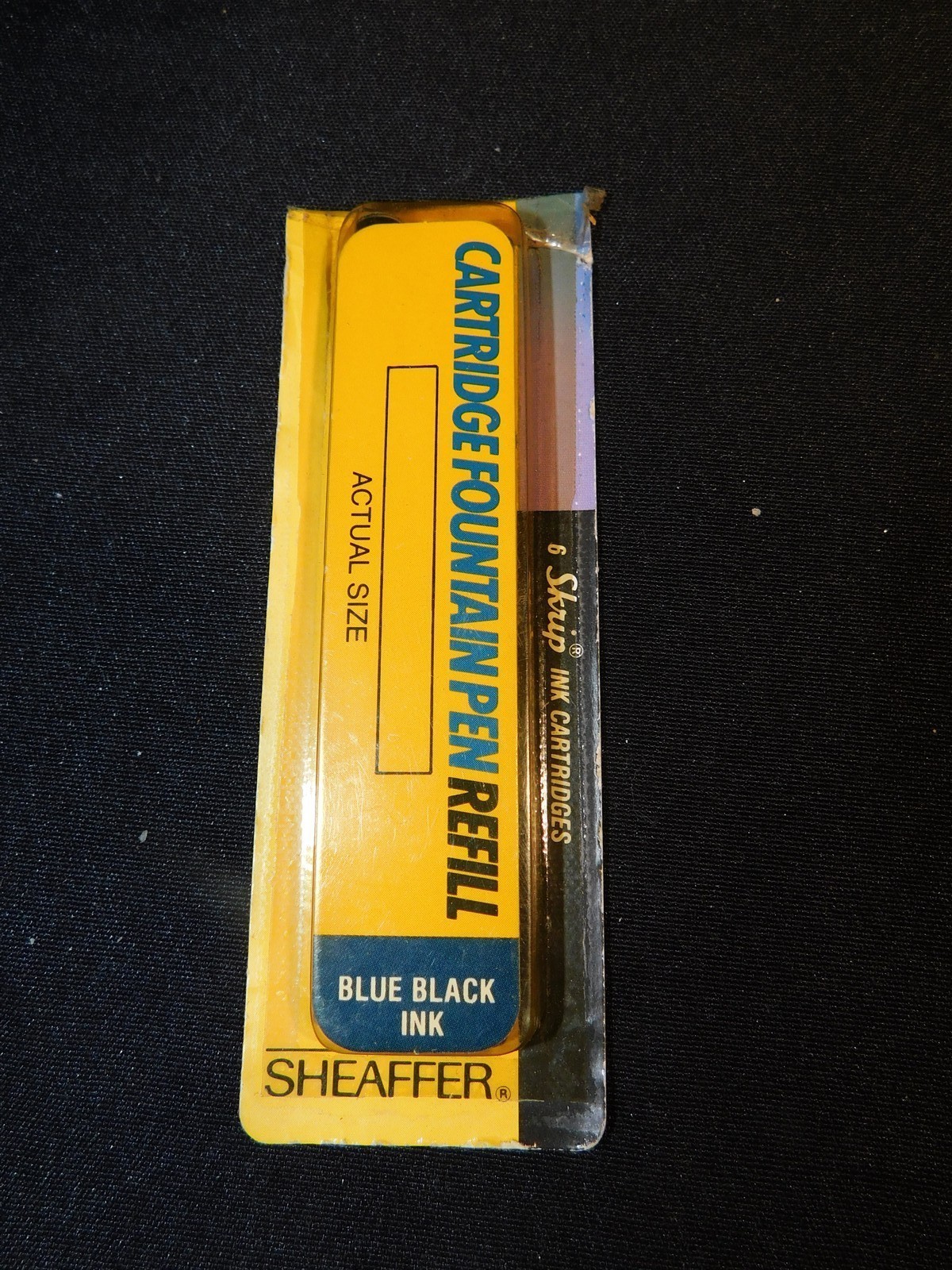 “Vintage 1970's/80s Sheaffer Skrip Blue Black Ink Cartridges – NOS But Opened” “Vintage 1970's/80s Sheaffer Skrip Blue Black Ink Cartridges – NOS But Opened”