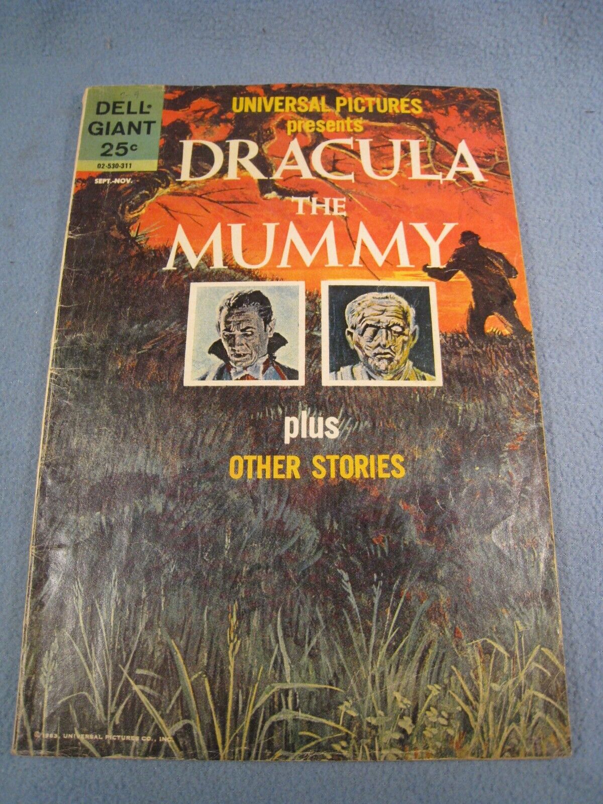 Rare Vintage 1963 Dell Giant 25 Cent Comic Dracula the Mummy Comic Halloween