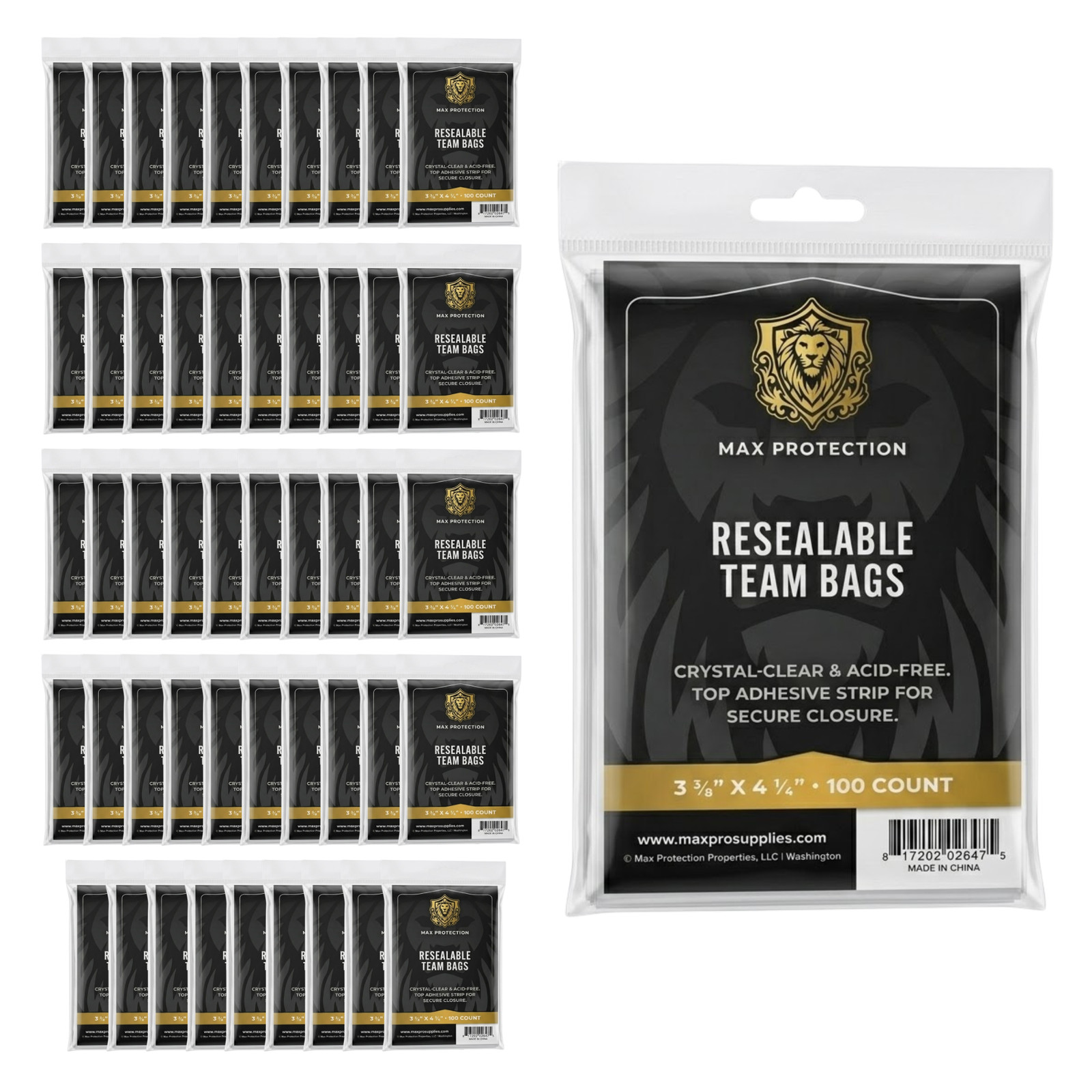 5,000ct Ultra Max Pro Team Bags for Baseball Pokemon Trading Cards - NEW 5,000ct Ultra Max Pro Team Bags for Baseball Pokemon Trading Cards - NEW