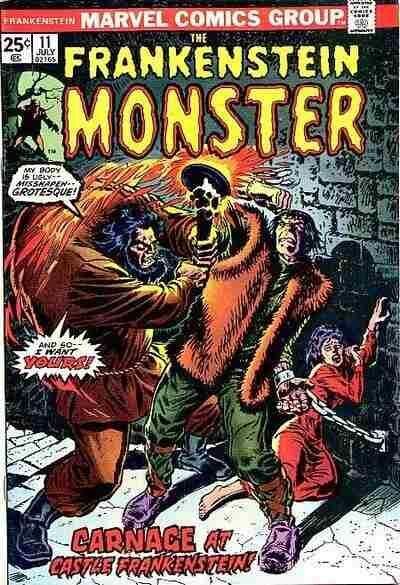 Marvel Comics Frankenstein Monster #11 1974 6.0 FN