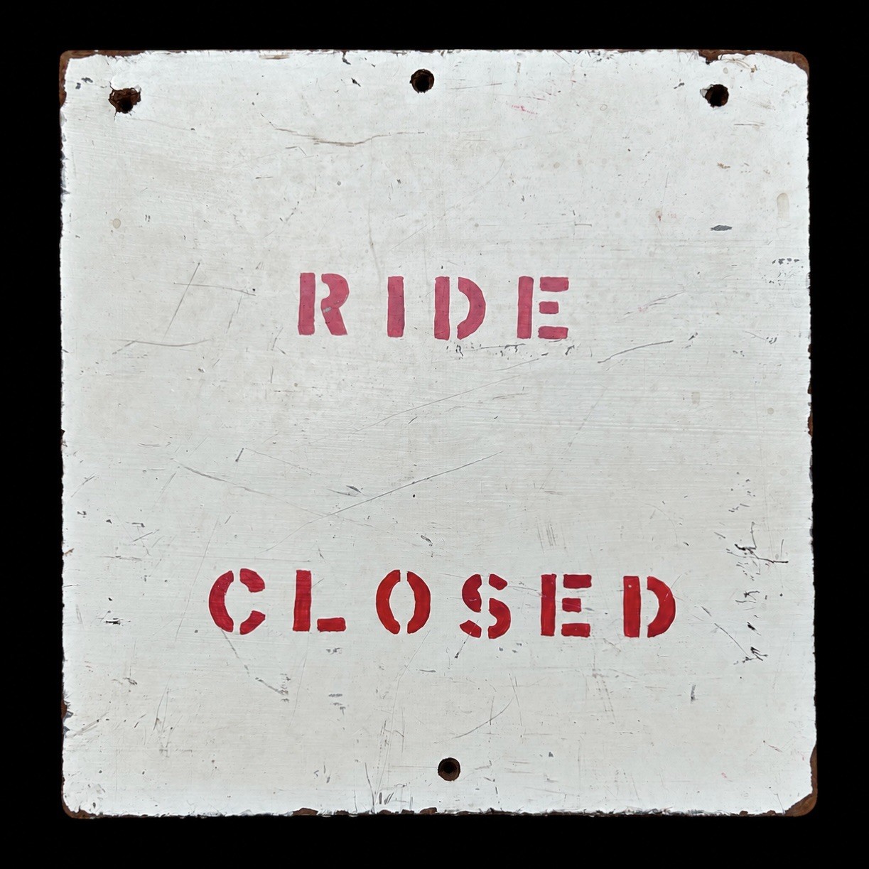 Vintage Gillian’s Wonderland Pier Ride Closed Sign Ocean City NJ Amusement Park Vintage Gillian’s Wonderland Pier Ride Closed Sign Ocean City NJ Amusement Park