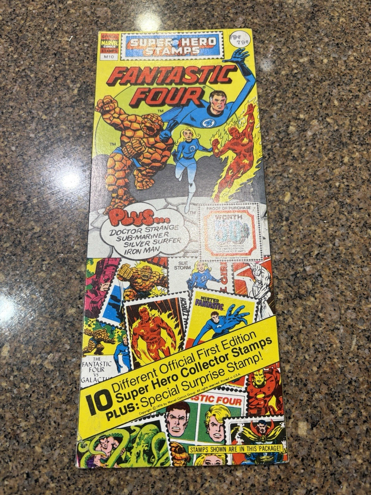 Vintage SEALED Official Marvel Comics Super Hero Stamps M10 Fantastic Four 1976 Vintage SEALED Official Marvel Comics Super Hero Stamps M10 Fantastic Four 1976