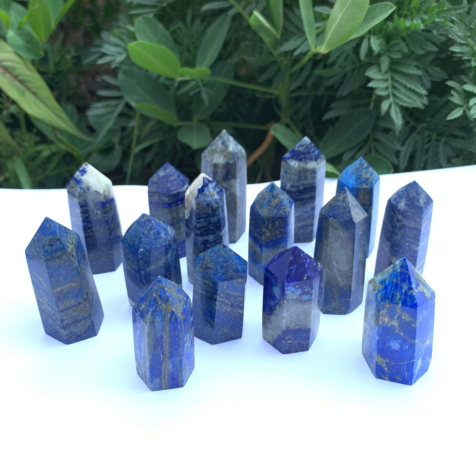 15PCS Natural lapis lazuli Quartz Obelisk Tower Point Crystal Healing 45-65mm
