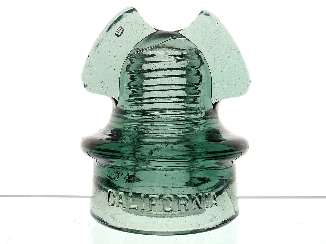 EXCEPTIONAL- CALIFORNIA MICKEY MOUSE EARS Glass Cabletop Helmet Insulator EXCEPTIONAL- CALIFORNIA MICKEY MOUSE EARS Glass Cabletop Helmet Insulator