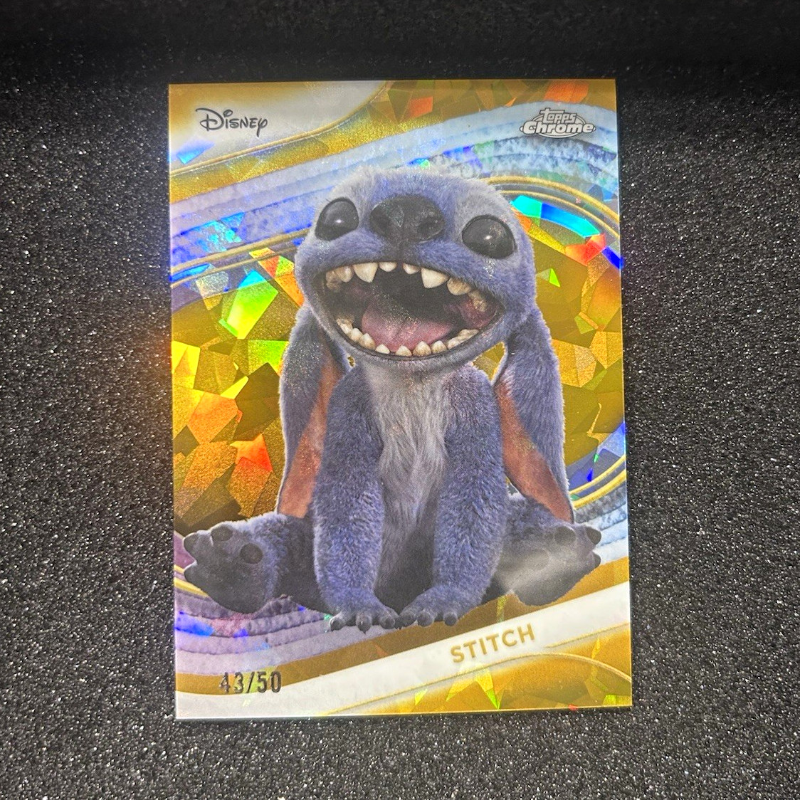 Topps 2025 Topps Chrome Disney Sapphire Stitch #269 Gold 43/50 Card Topps 2025 Topps Chrome Disney Sapphire Stitch #269 Gold 43/50 Card