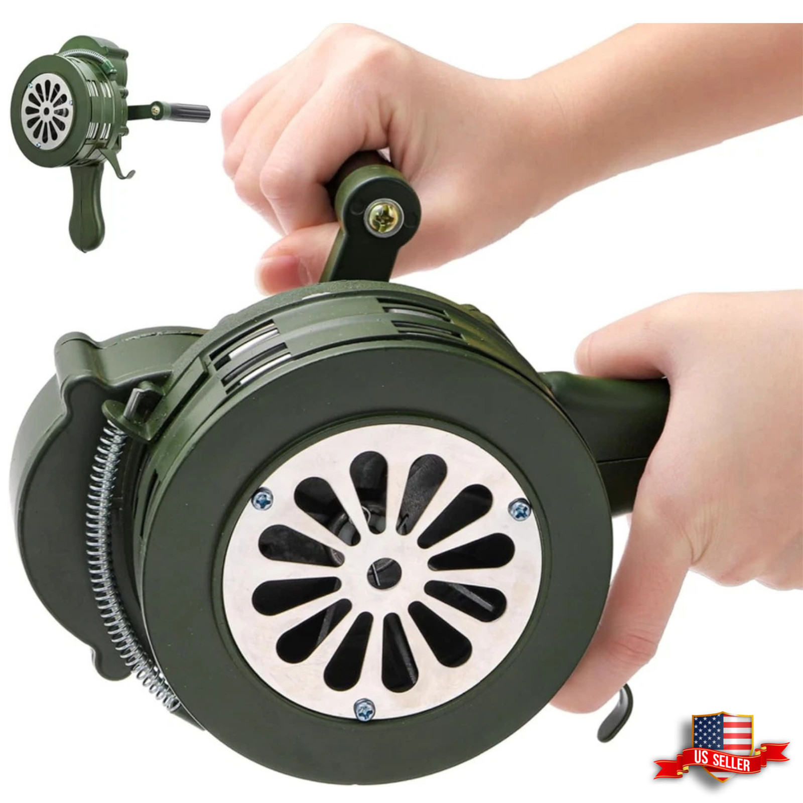 Handheld Air Raid Siren 110DB Loud Manual Hand Crank Emergency Alarm, Portable H Handheld Air Raid Siren 110DB Loud Manual Hand Crank Emergency Alarm, Portable H