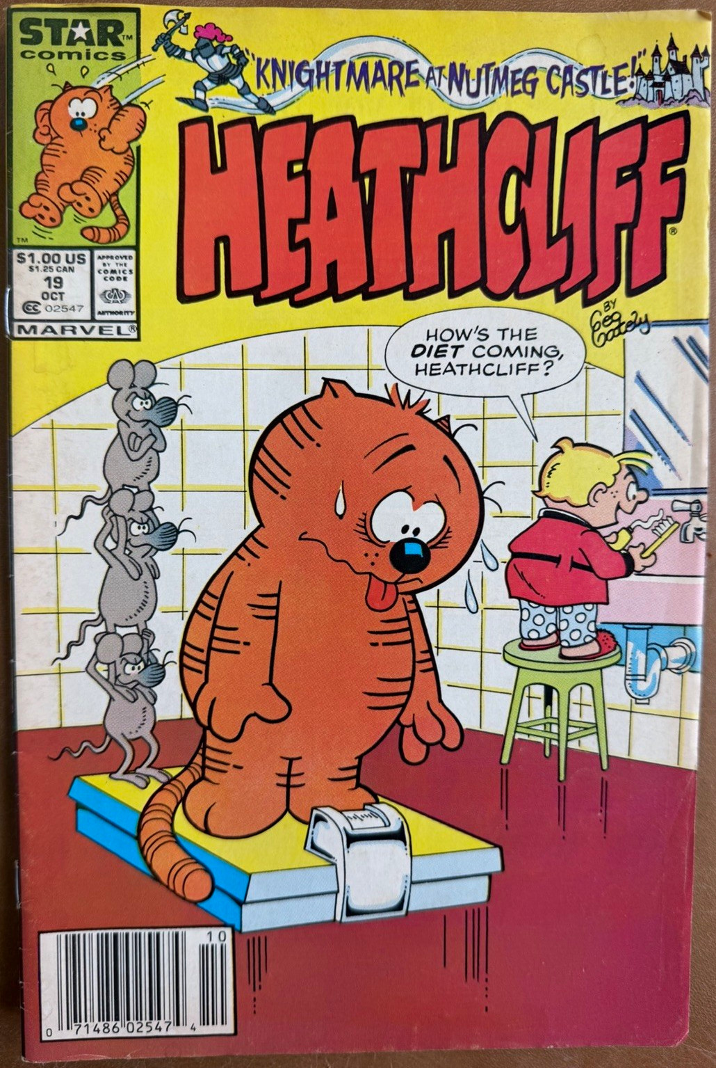 Marvel Heathcliff #19 (Oct 1987) George Gately CGC 9.2 Newsstand Variant Marvel Heathcliff #19 (Oct 1987) George Gately CGC 9.2 Newsstand Variant