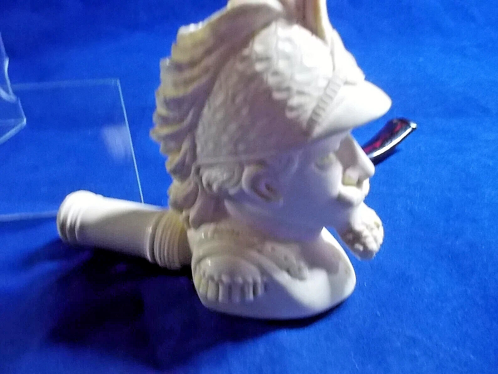 🔴UNSMOKED ARTIST ISMAIL OZEL MEERSCHAUM PIPE  SOLDIER & Leather Formed Case