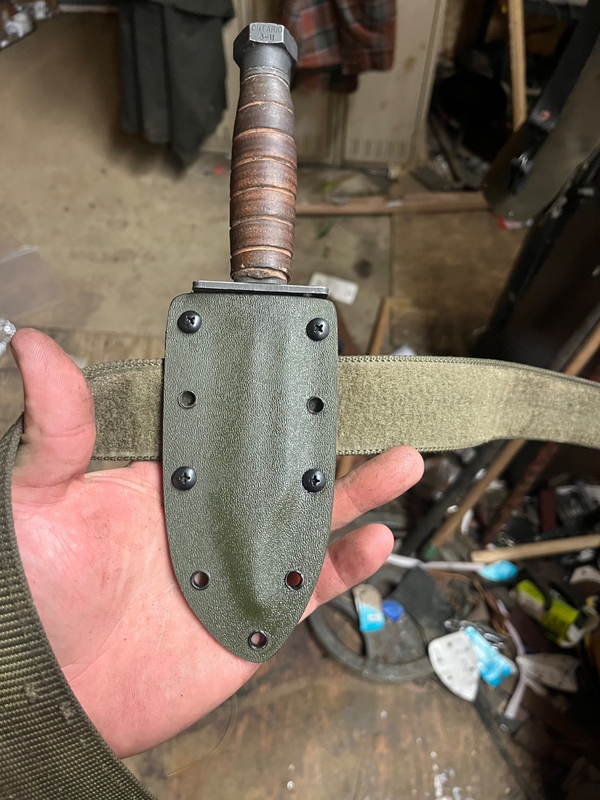 Belt sheath for ontario usaf jpsk pilots survival knife Belt sheath for ontario usaf jpsk pilots survival knife