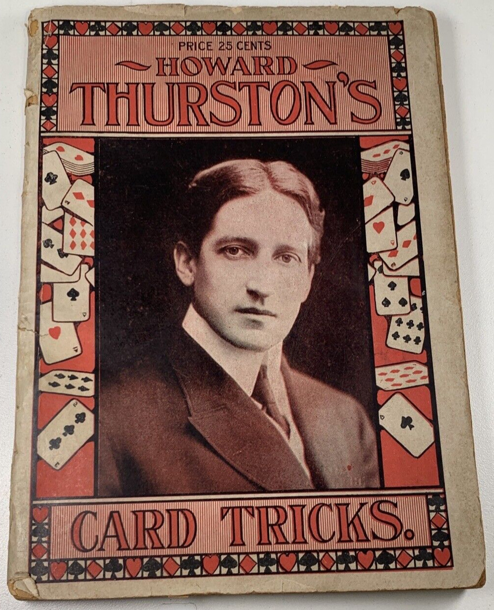 1903 Howard Thurston\'s Card Tricks Magic Guide 1st Ed. VERY RARE 25 Cents Cover
