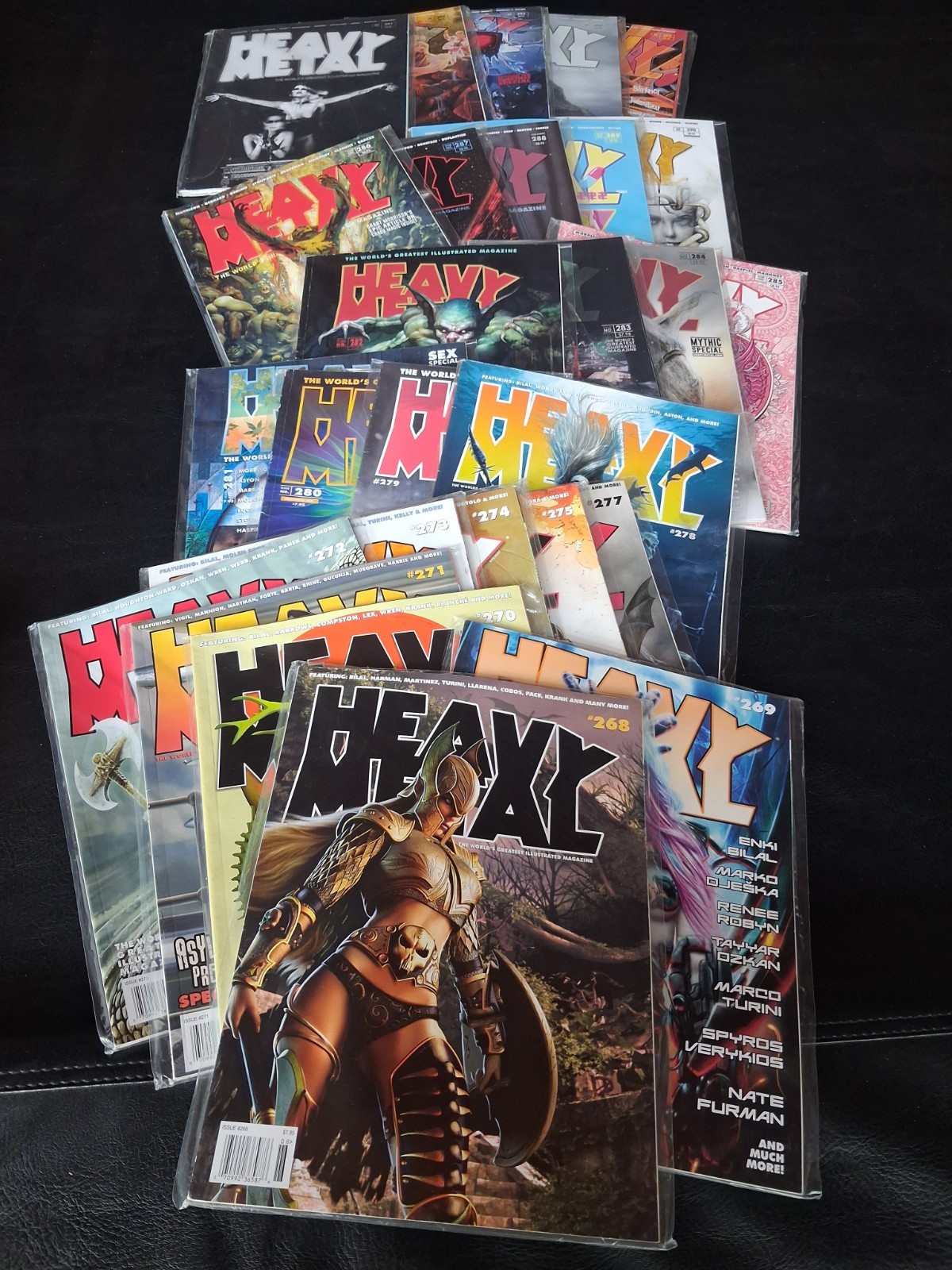 Heavy Metal Magazines - Lot of 27 - Specials Included 268-295 (-276) Bagged Heavy Metal Magazines - Lot of 27 - Specials Included 268-295 (-276) Bagged