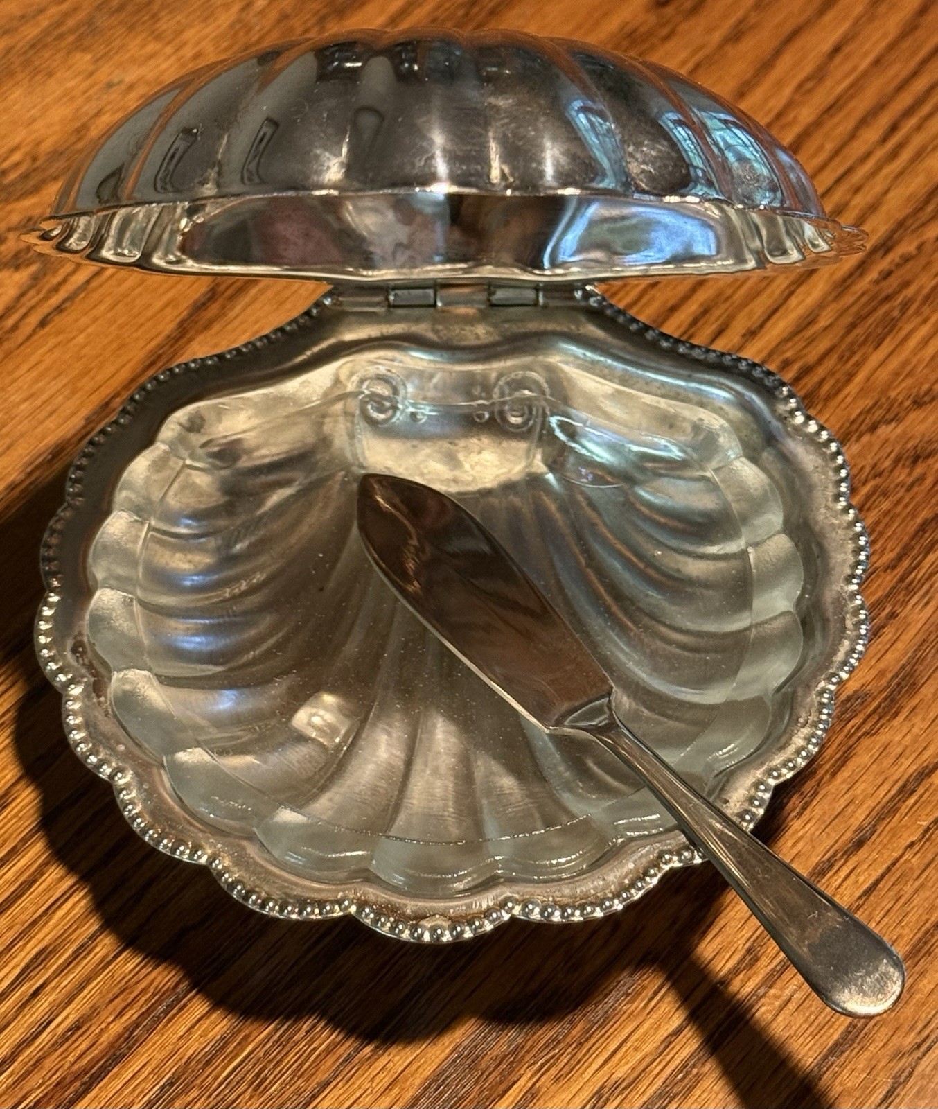 Vintage Silverplate Shell Butter Caviar Dish Sheffield England Spreader Vintage Silverplate Shell Butter Caviar Dish Sheffield England Spreader