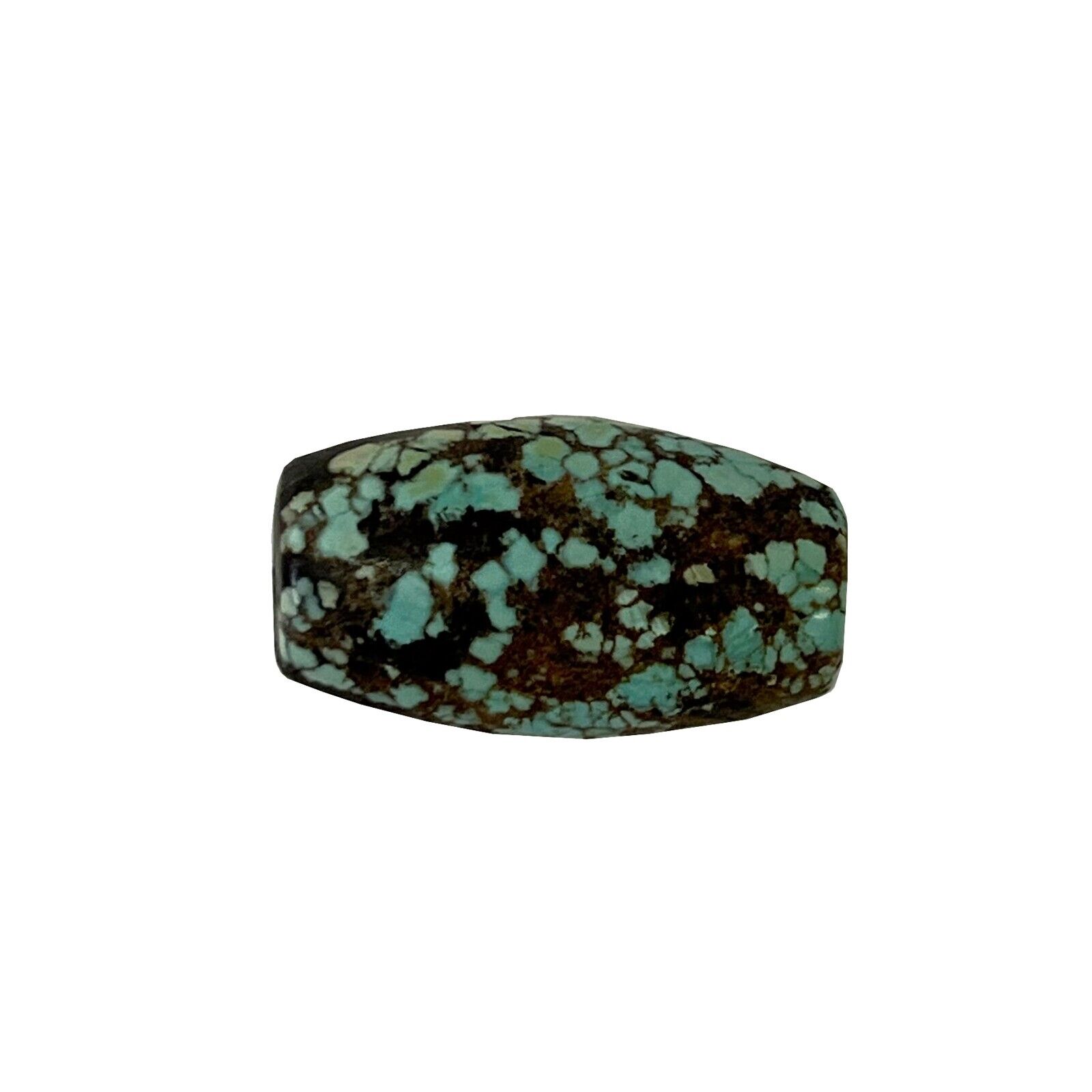 Chinese Handmade Stone Turquoise Pattern Oval Bead Pendant ws2409