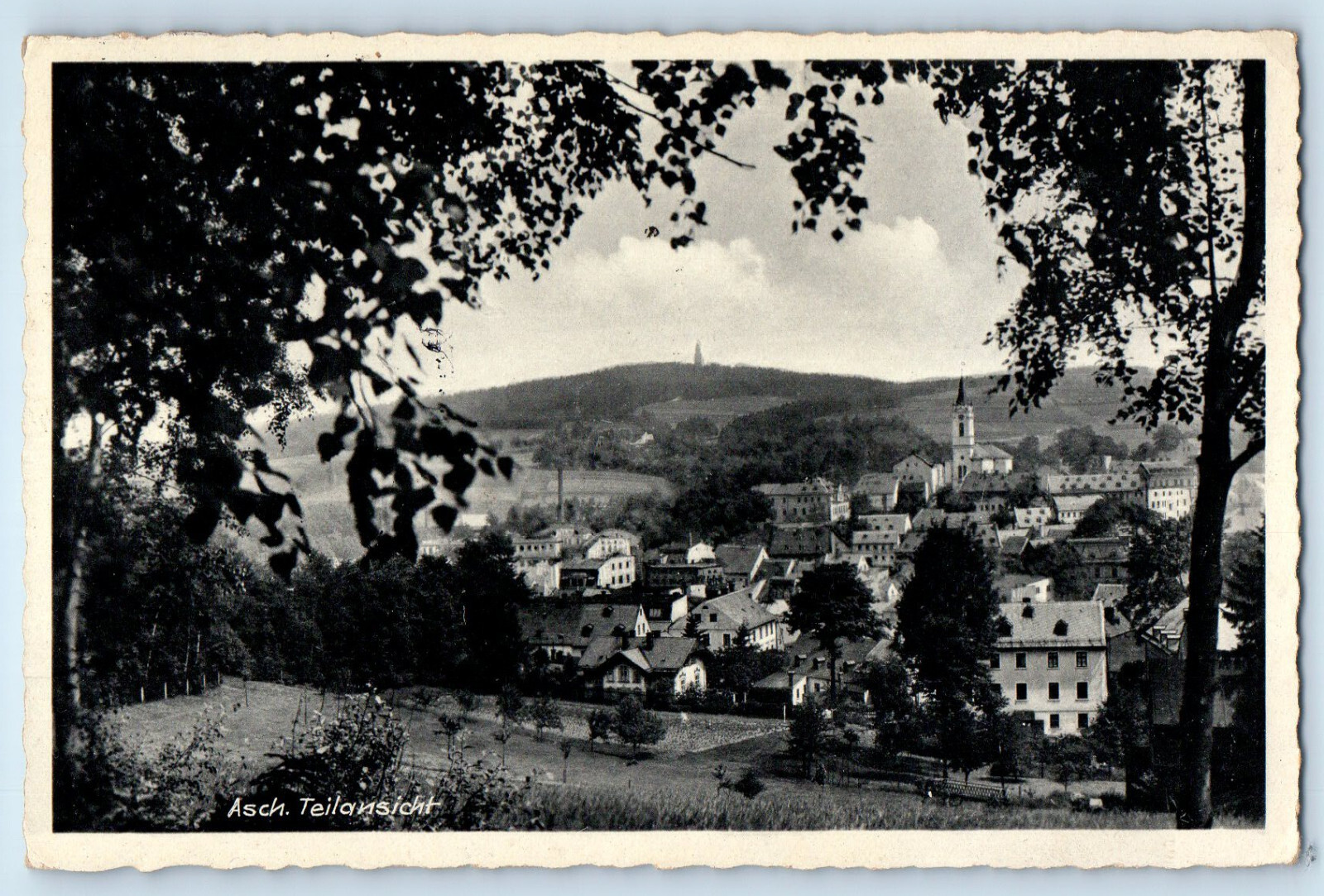 Aš Karlovy Vary Czech Republic Postcard Asch Partial View c1930's Vintage Aš Karlovy Vary Czech Republic Postcard Asch Partial View c1930's Vintage