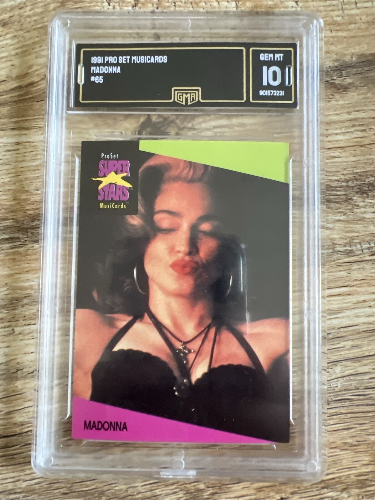 1991 Madonna Pro Set Super Stars Music Card #65 GMA 10