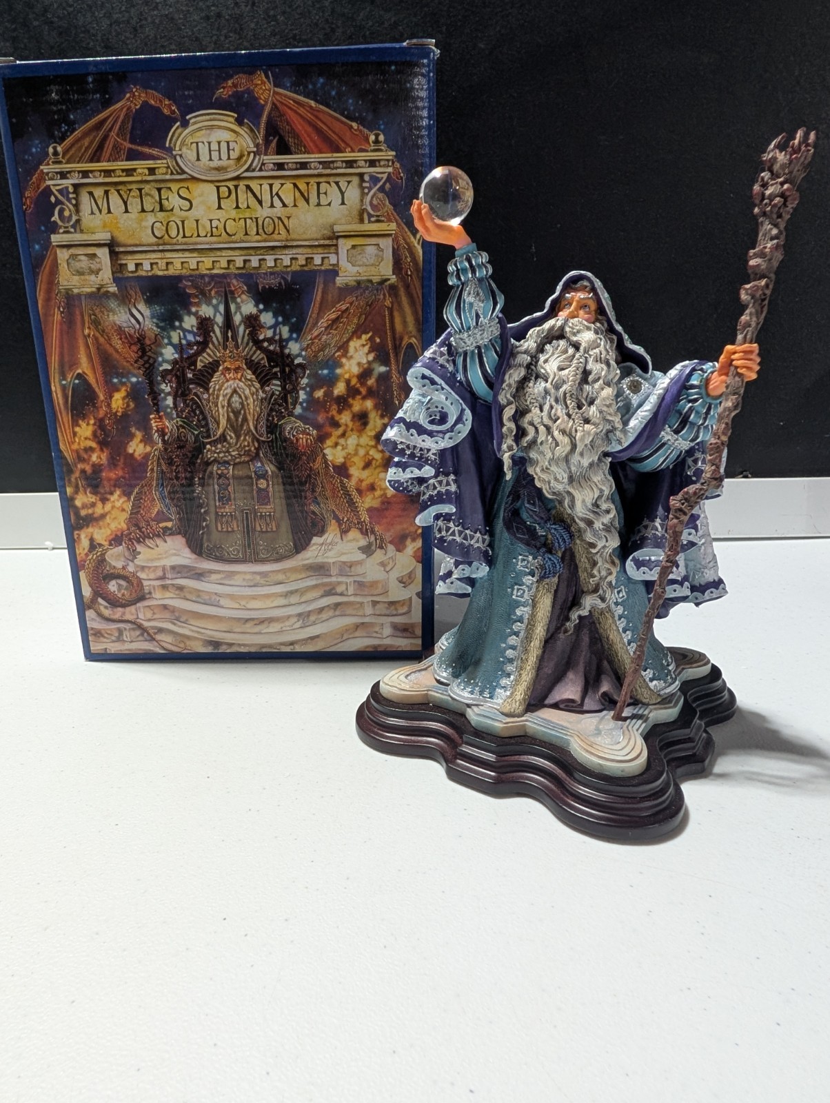 The Myles Pinkney Collection Statue "Ice Wizard" w/ Original Box Rare 1st Ed. The Myles Pinkney Collection Statue "Ice Wizard" w/ Original Box Rare 1st Ed.