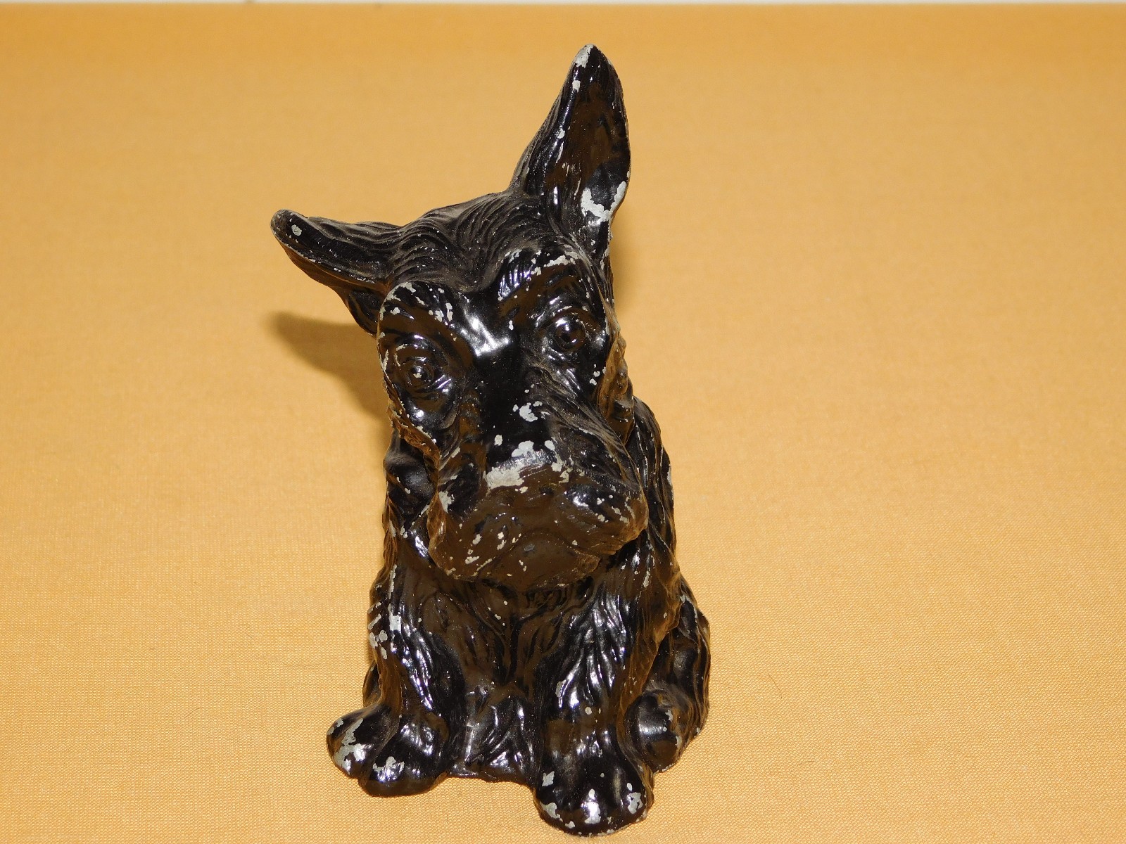 VINTAGE 5" HIGH SCOTTISH TERRIER METAL DOG COIN BANK VINTAGE 5" HIGH SCOTTISH TERRIER METAL DOG COIN BANK