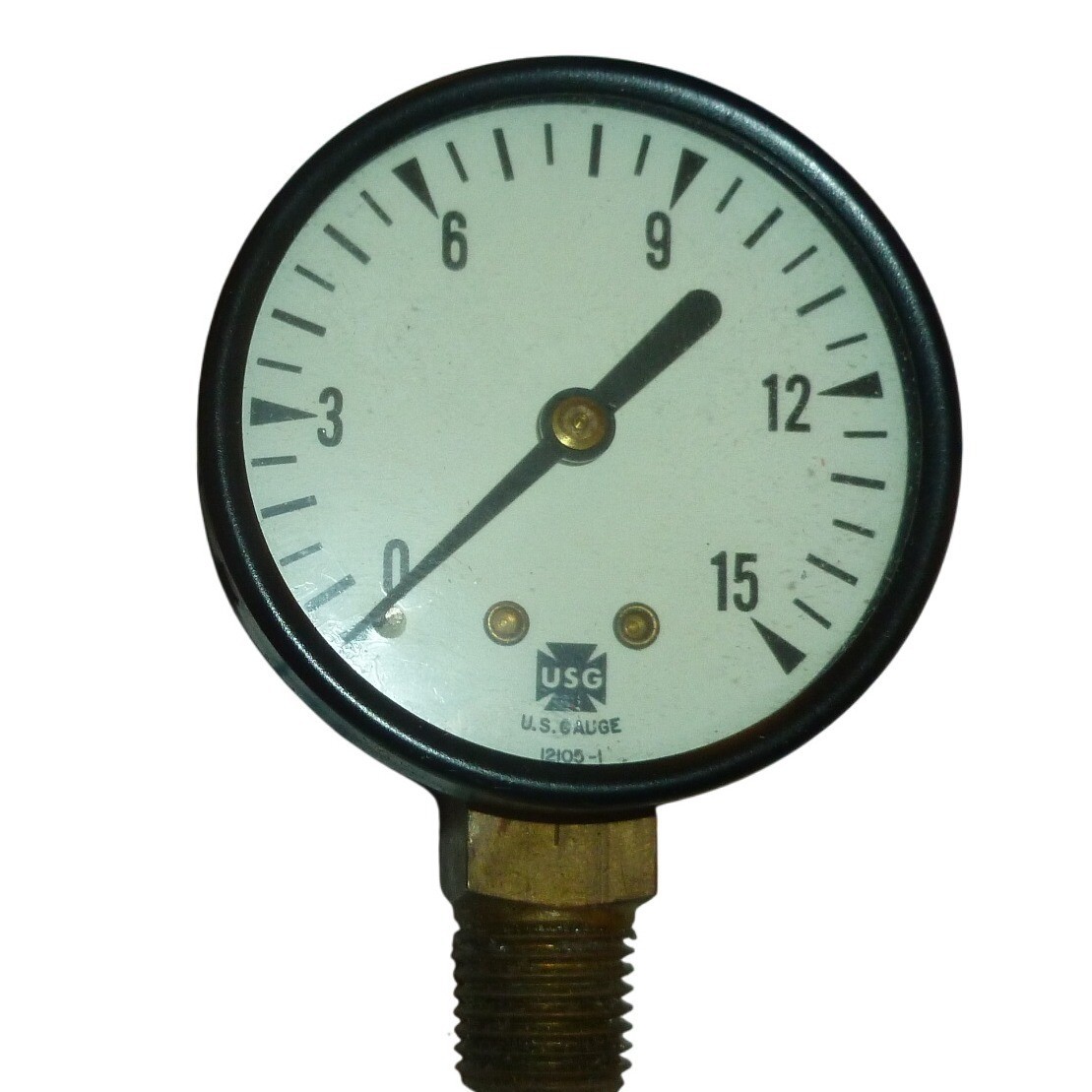 Vintage U.S. Gauge Pressure Gauge 0-15 PSI with Original USG Box Industrial