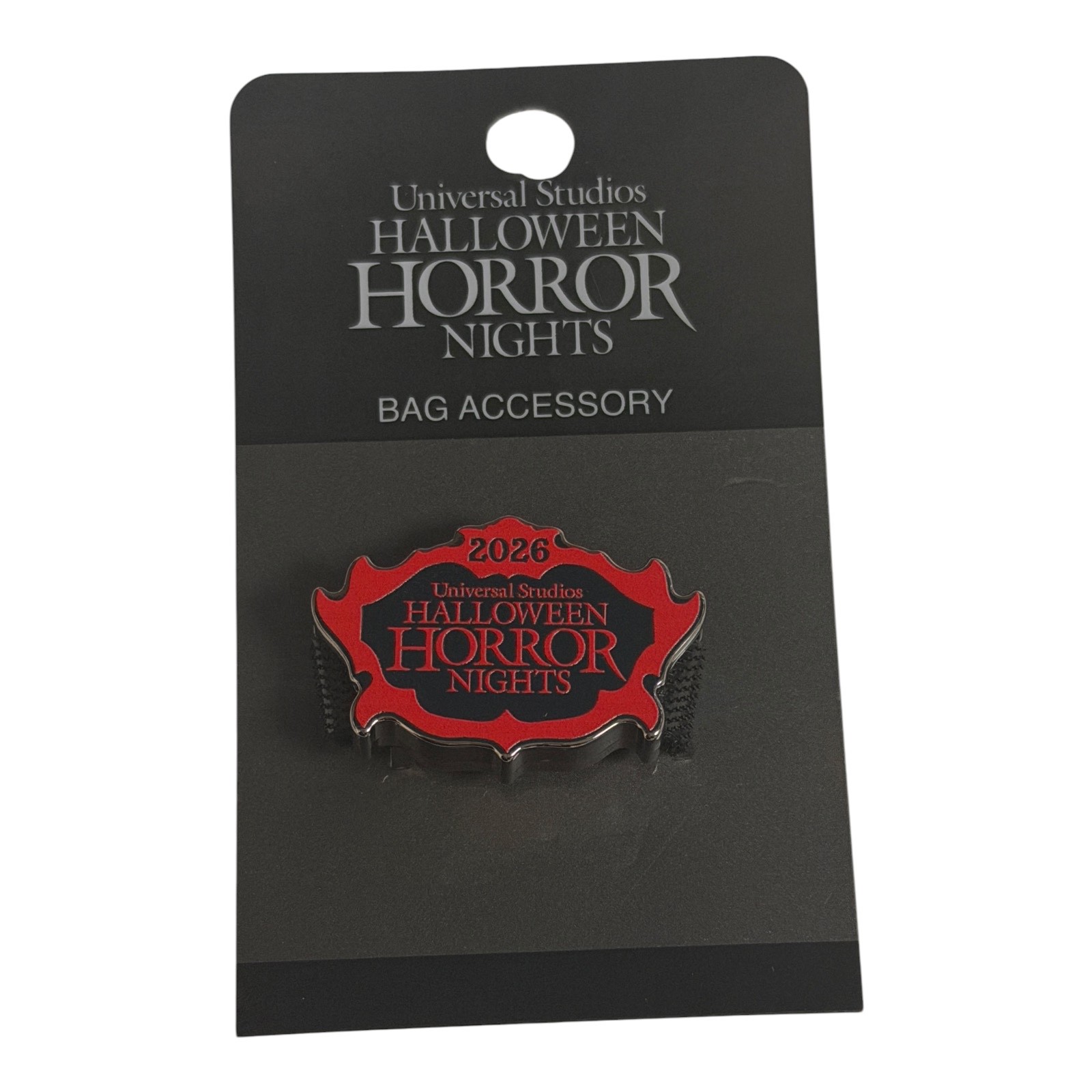 Universal Studios Halloween Horror Nights Logo Lug Bag Charm Universal Studios Halloween Horror Nights Logo Lug Bag Charm