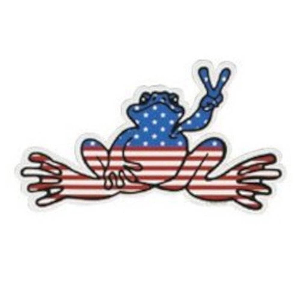 Peace Frogs 23003 - Peace Frogs American Sticker - 3" X 6" Vinyl Peace Frogs 23003 - Peace Frogs American Sticker - 3" X 6" Vinyl
