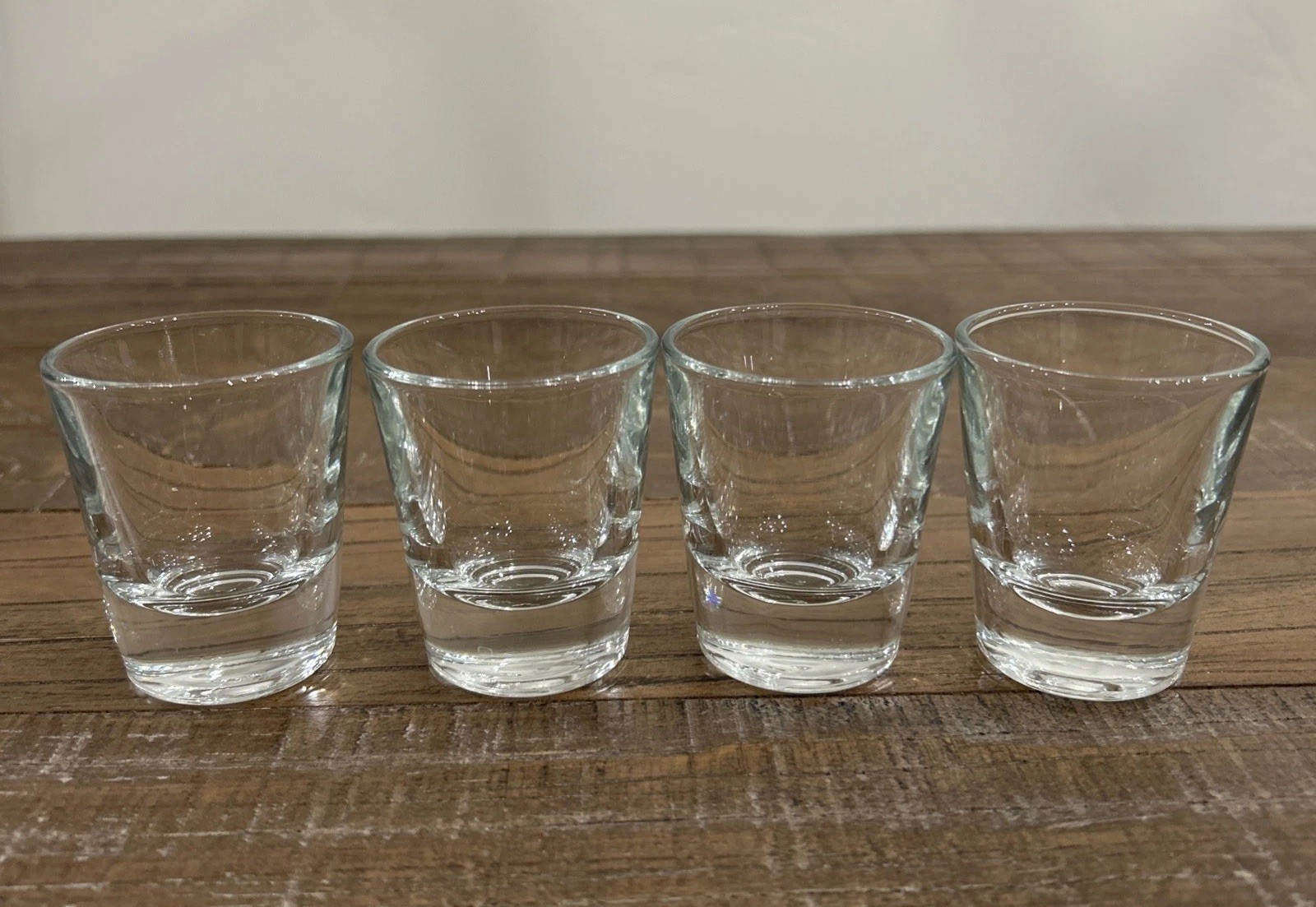 Libbey Shot Glass Clear Heavy 1 oz Set of 4 Vintage. Stackable