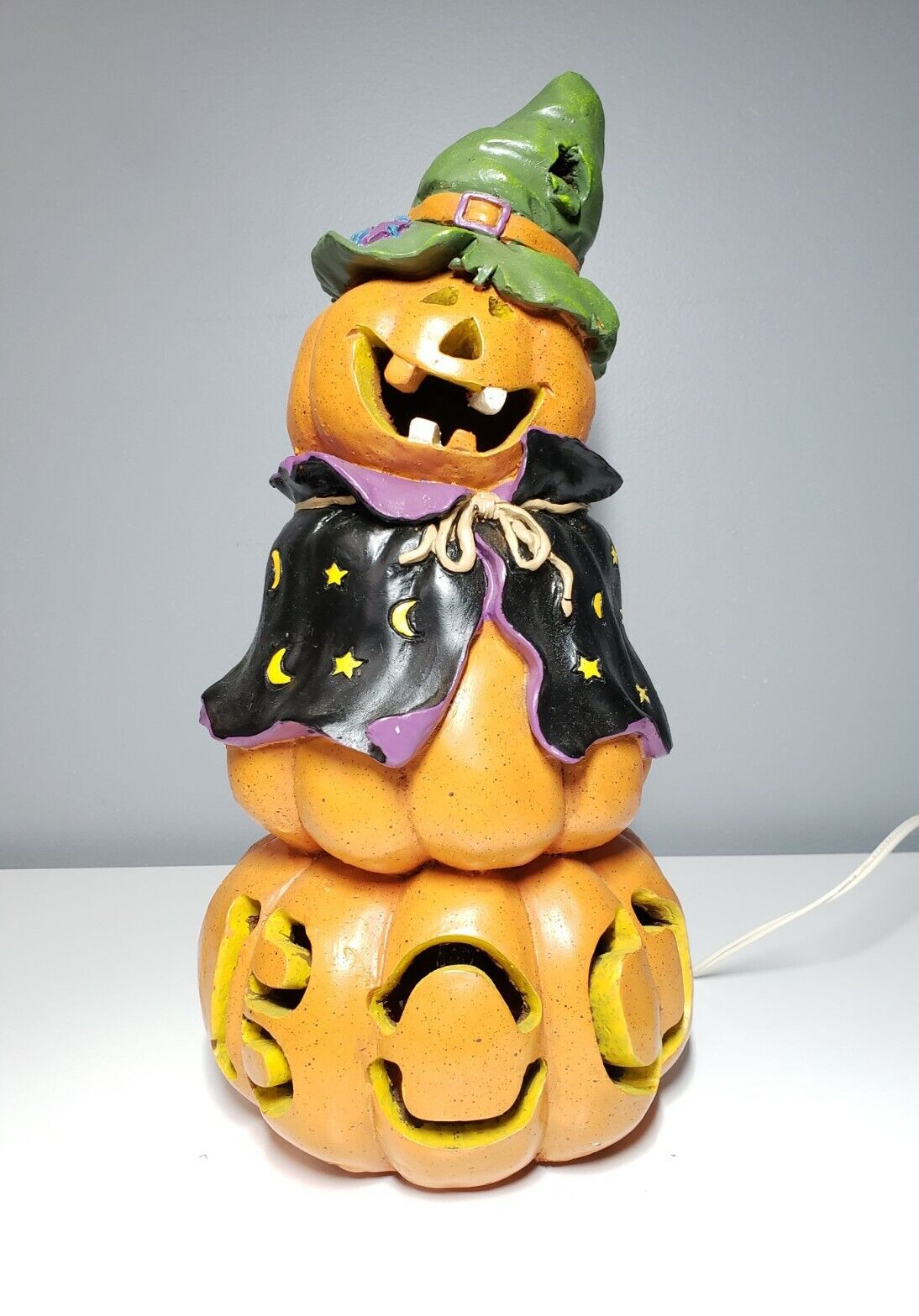Vintage Halloween Boo Witch Pumpkin 14\
