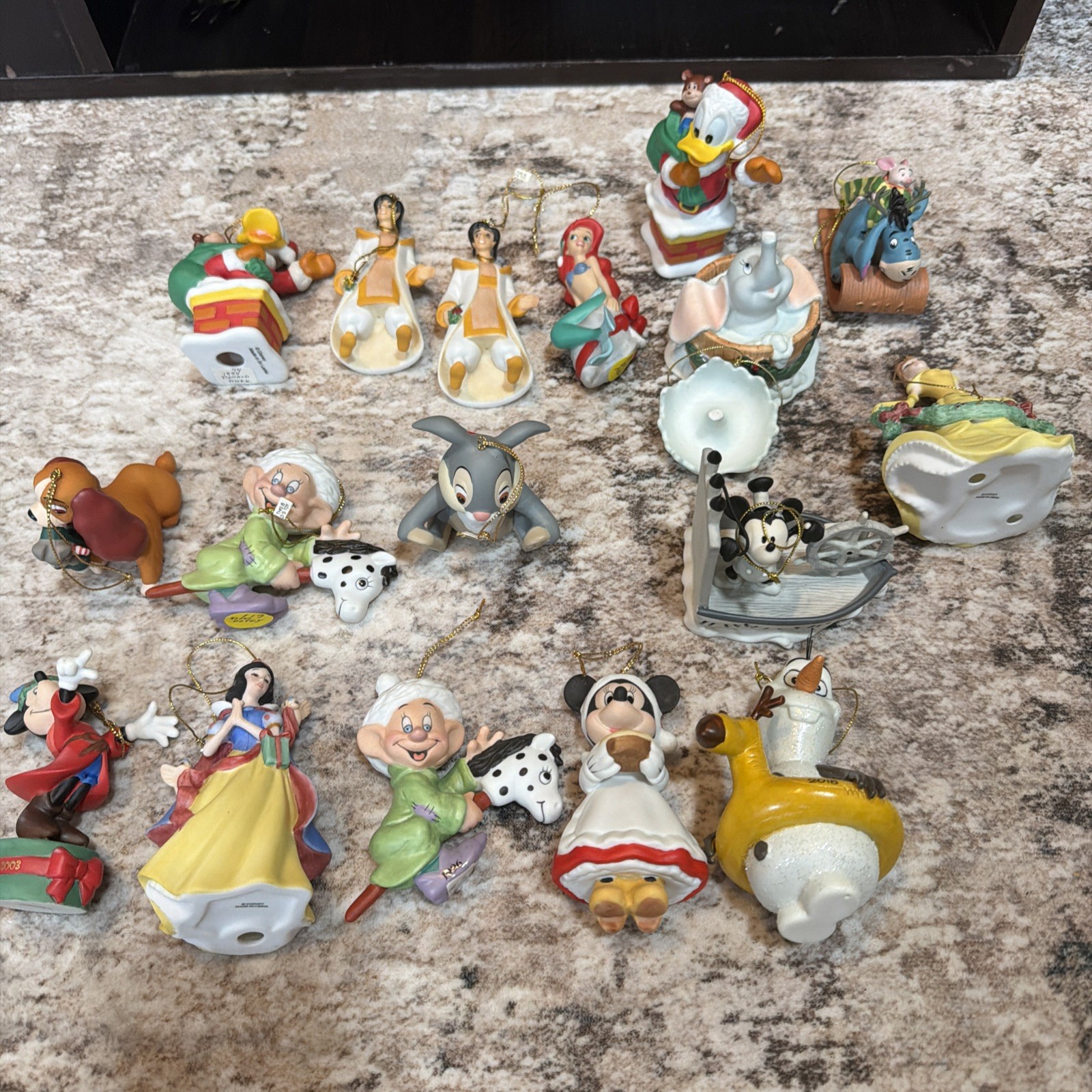 Disney Porcelain Ornaments Figurines Lot of 17 - Grolier Disney Porcelain Ornaments Figurines Lot of 17 - Grolier