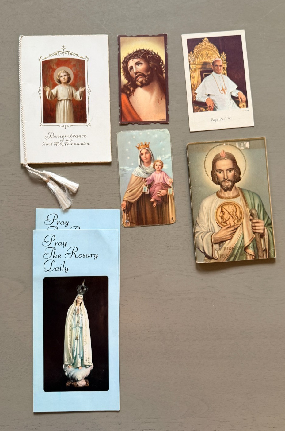 Vintage Catholic Religious Ephemera Lot of 7 Prayer St Jude 1954 Communion 1964 Vintage Catholic Religious Ephemera Lot of 7 Prayer St Jude 1954 Communion 1964