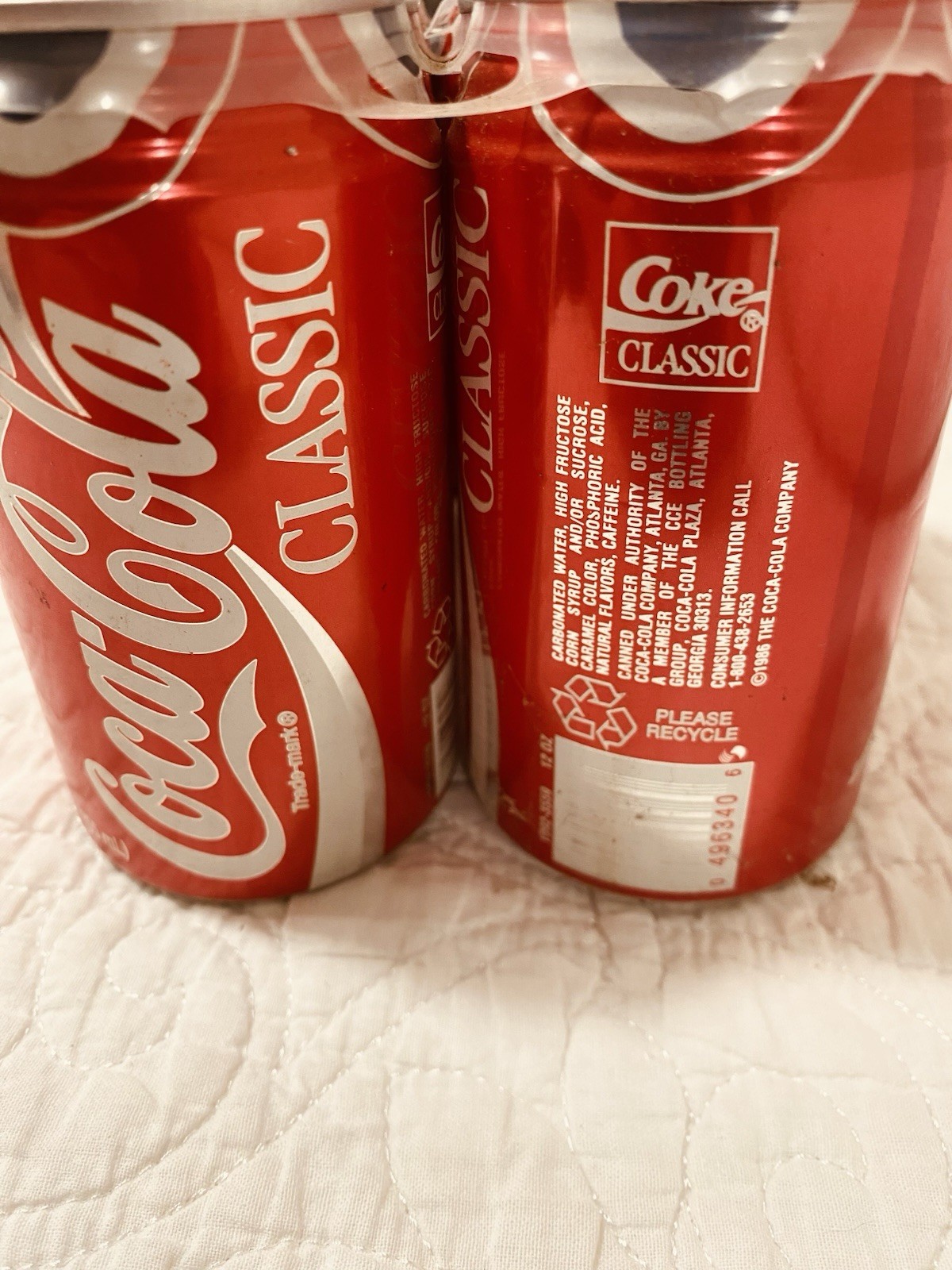 Vintage 1992 Atlanta Braves Coca-Cola Classic 6 Pack Sealed Cans MLB Champs 9192