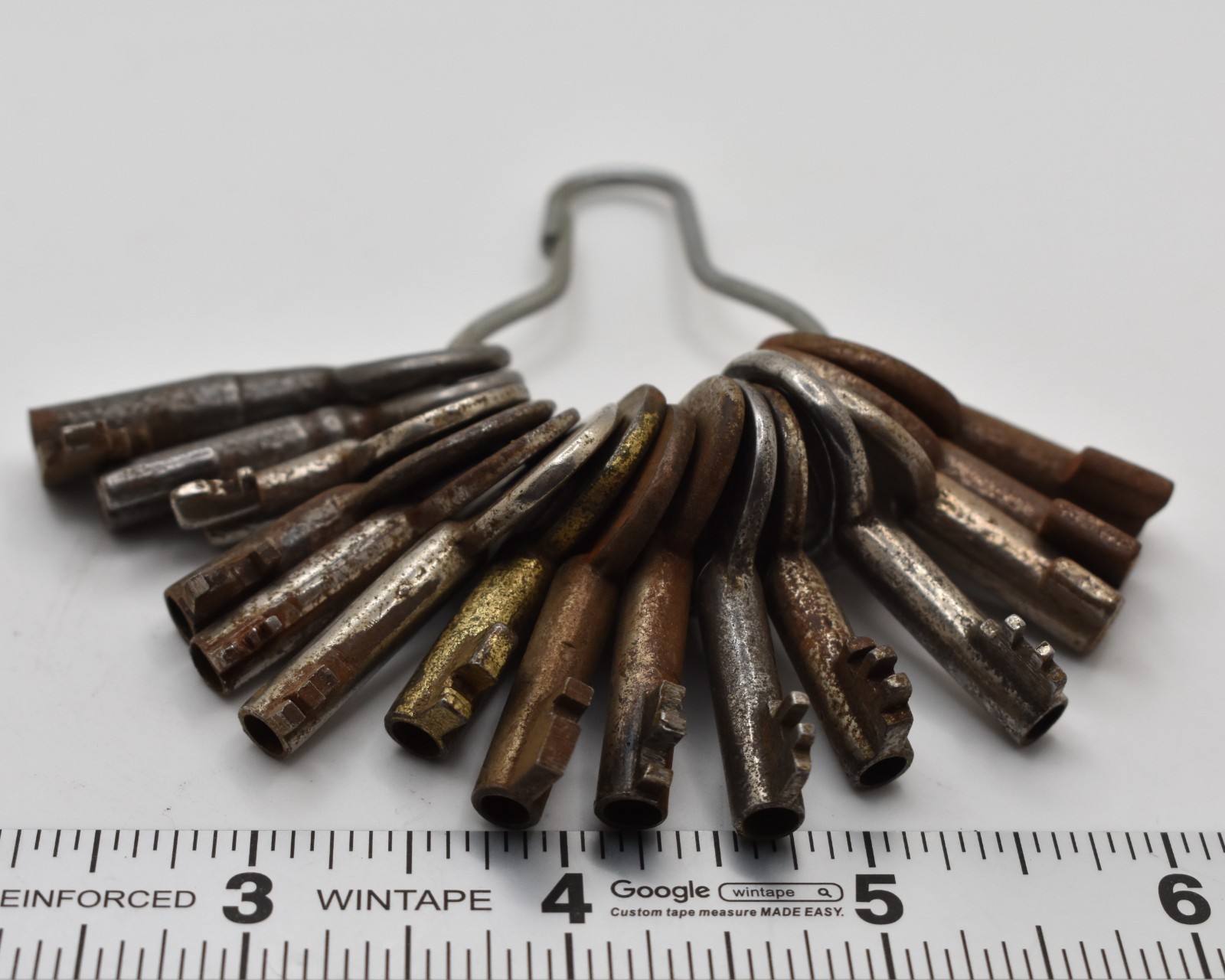 Lot of 15 Antique Vintage Hollow Barrel Skeleton Keys
