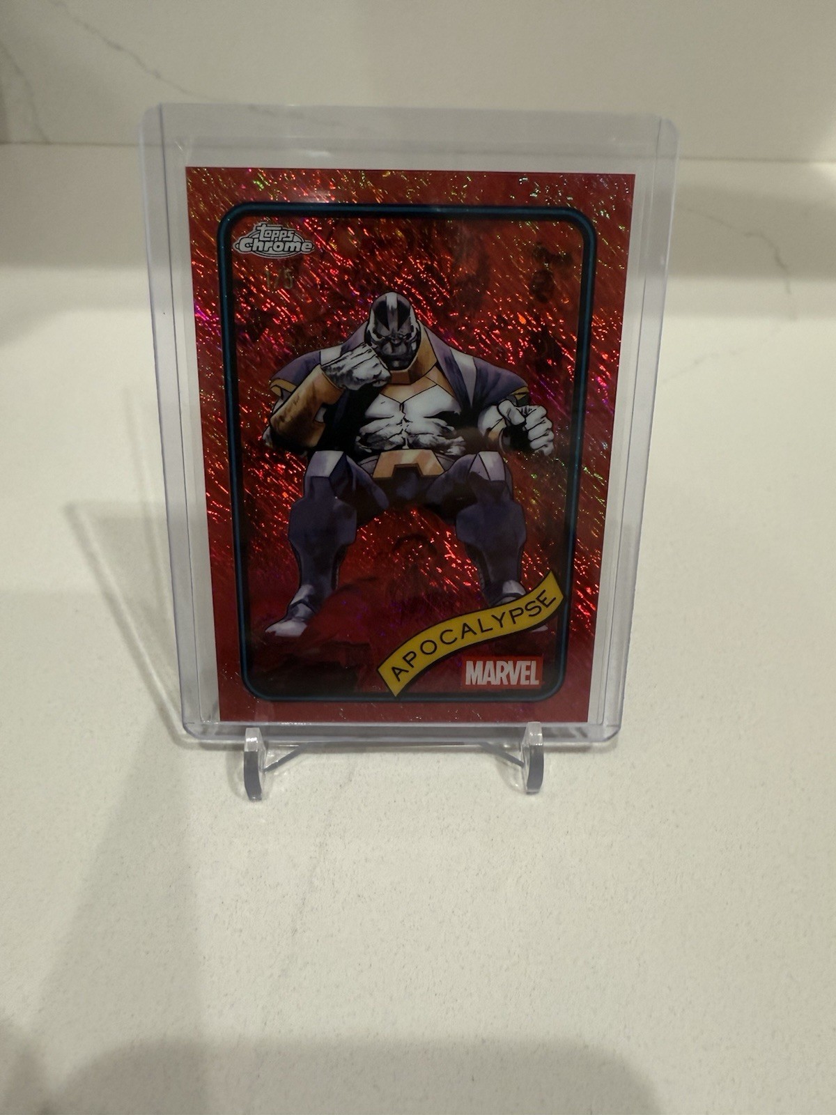 Topps 2025 Topps Chrome Marvel Apocalypse #162 Red Parallel /5 Trading Card Topps 2025 Topps Chrome Marvel Apocalypse #162 Red Parallel /5 Trading Card