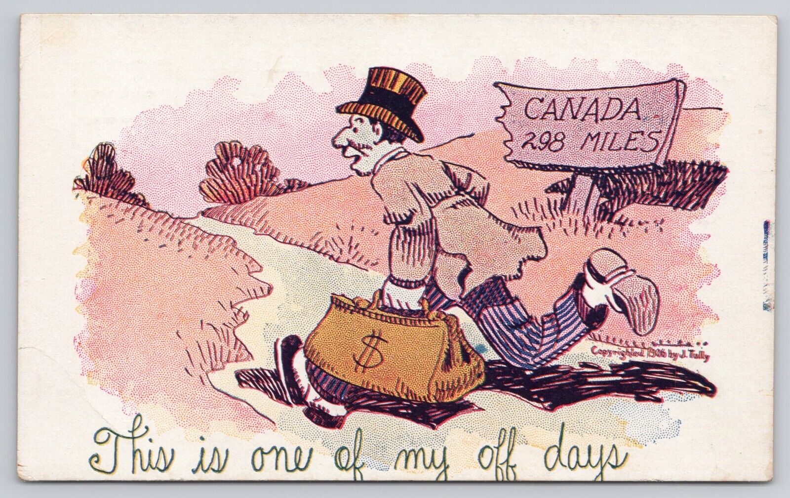 This is One of My Off Days Funny Humor Unposted Antique c1906 Postcard