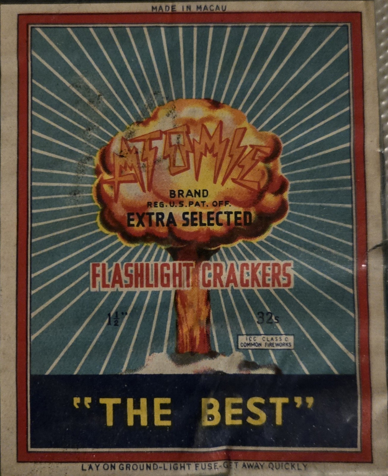Vintage Atomic Firecracker Label Vintage Atomic Firecracker Label