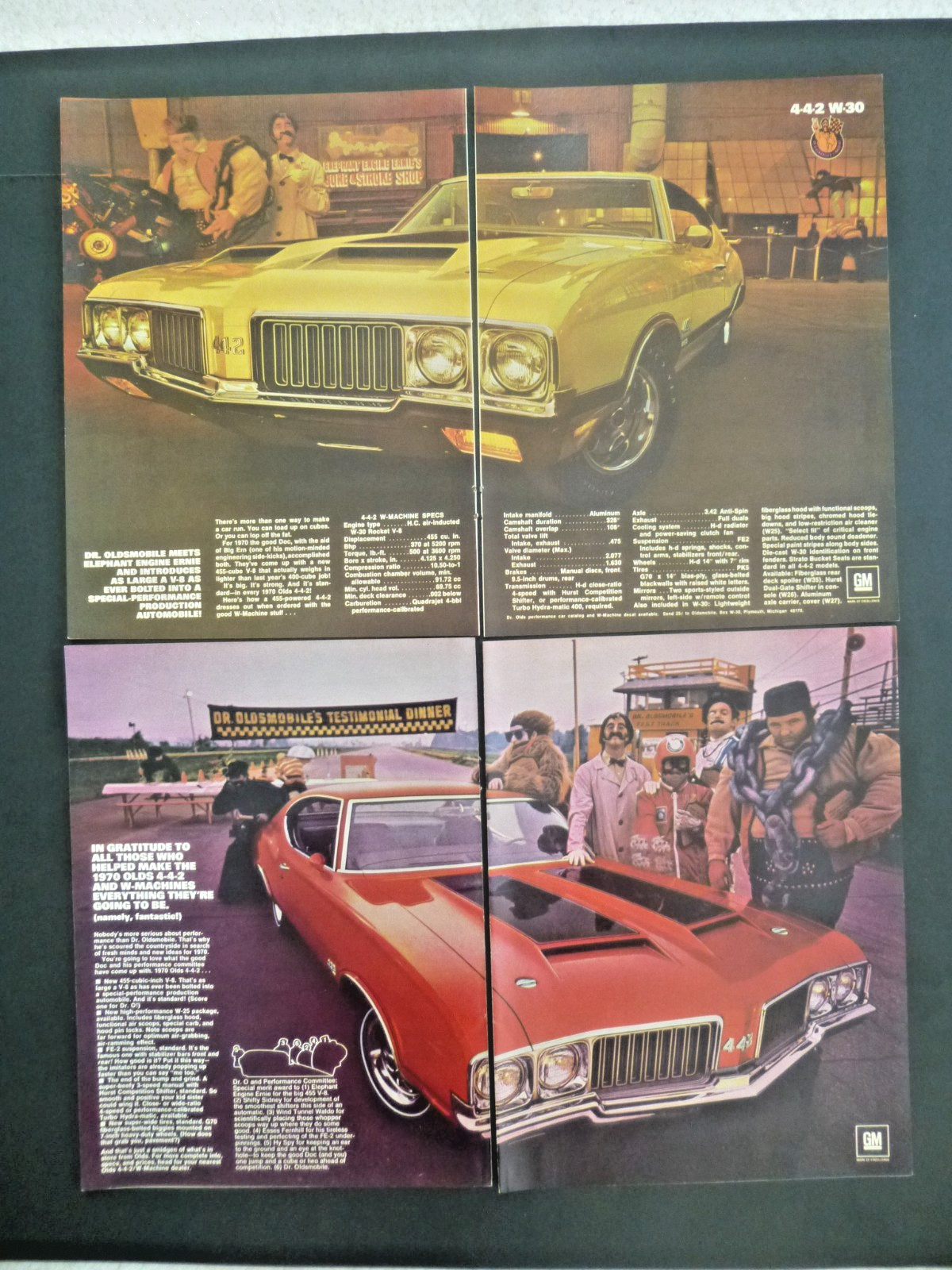1970 Oldsmobile 442 W-30 Print Ads, Original