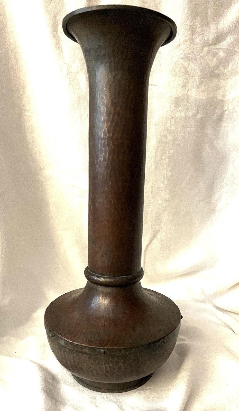 Antique Roycroft Metal Shop American Beauty copper Vase 19”