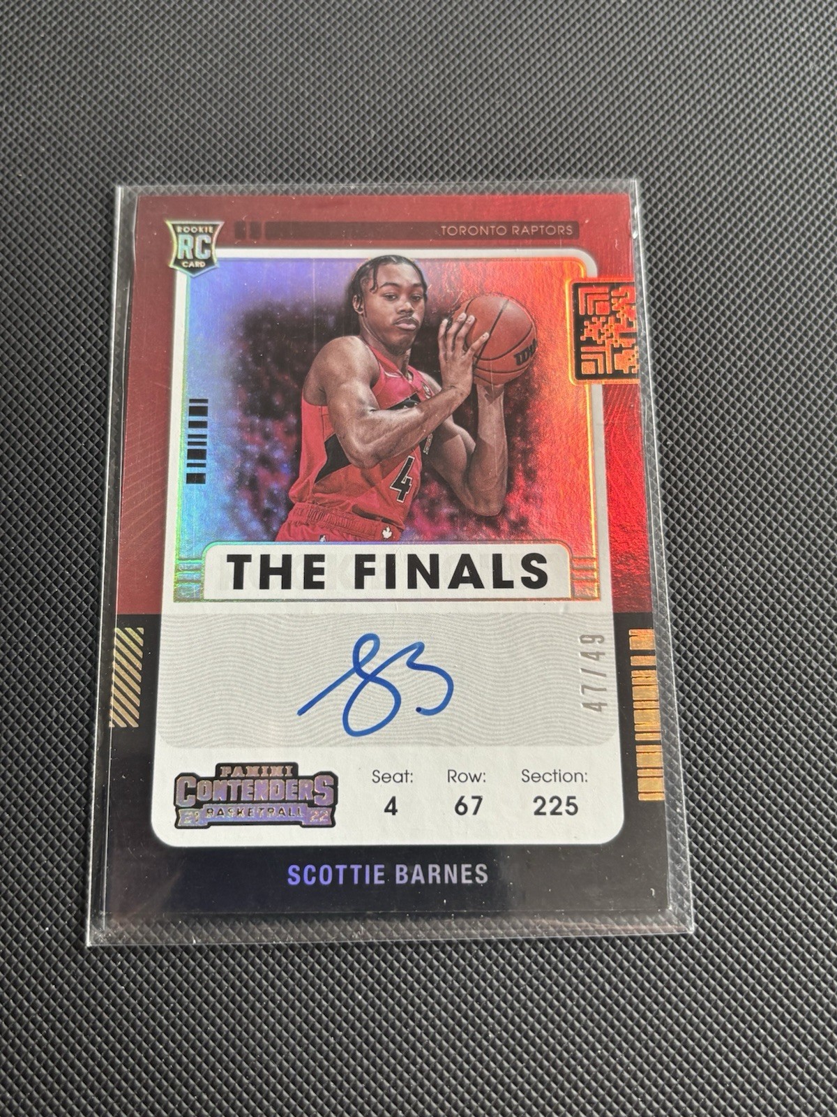 2021-22 Panini Contenders Scottie Barnes RC The Finals #104 Auto 41/49 2021-22 Panini Contenders Scottie Barnes RC The Finals #104 Auto 41/49