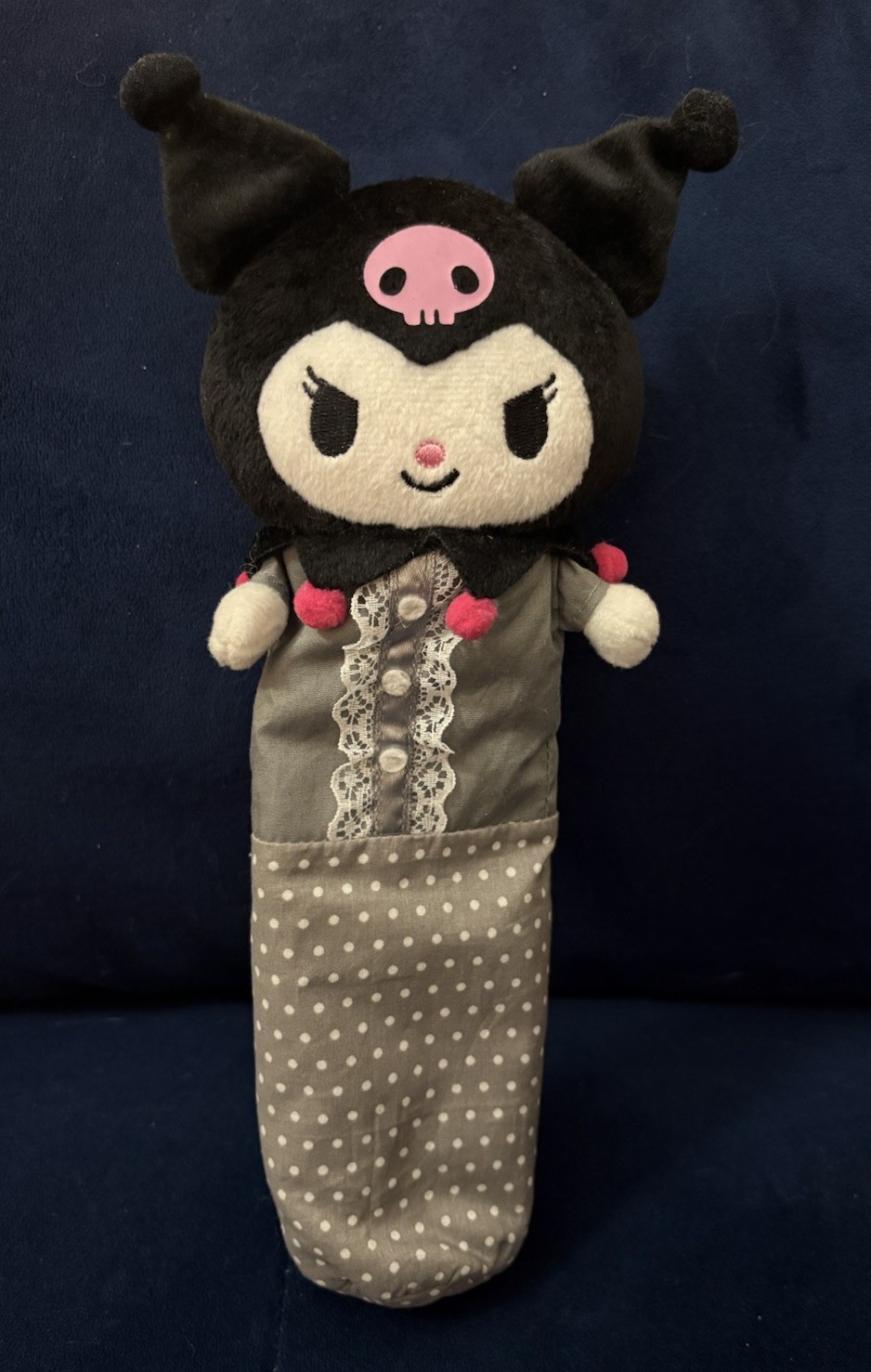Vintage Sanrio Kuromi Plush Pen Pencil Case Pouch 2009 Licensed Clean RARE Vintage Sanrio Kuromi Plush Pen Pencil Case Pouch 2009 Licensed Clean RARE