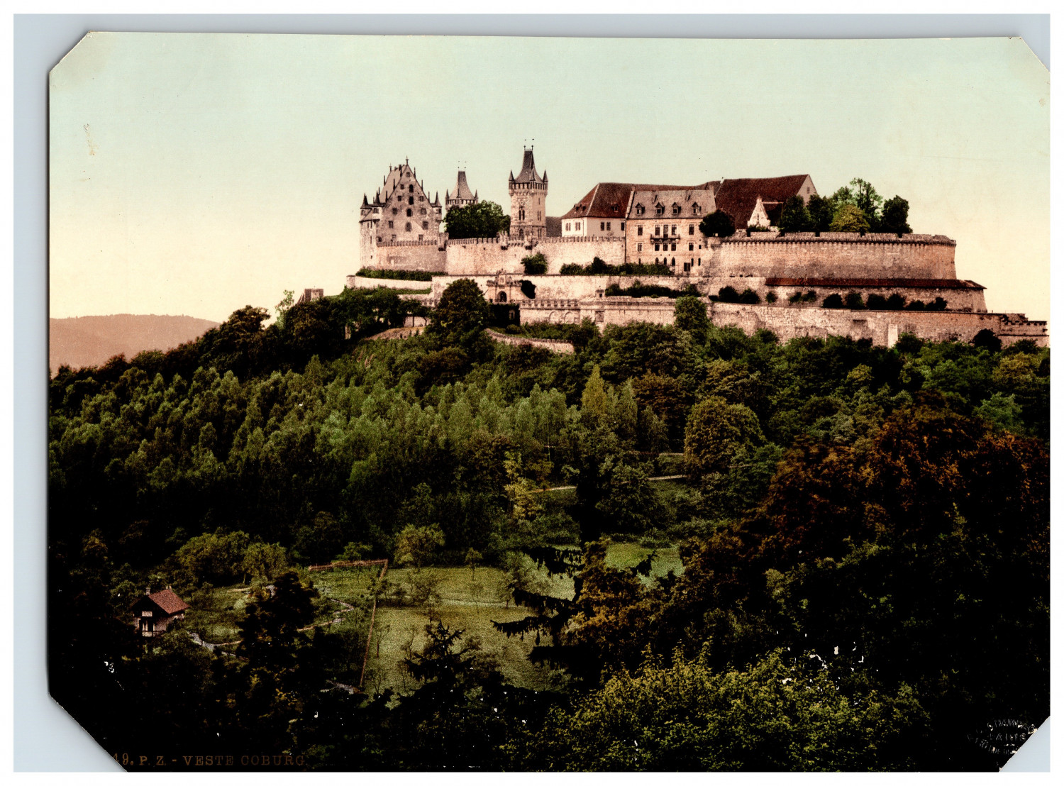 Germany, jacket Coburg in Thuringia photochrome, vintage photochrome Germany, jacket Coburg in Thuringia photochrome, vintage photochrome