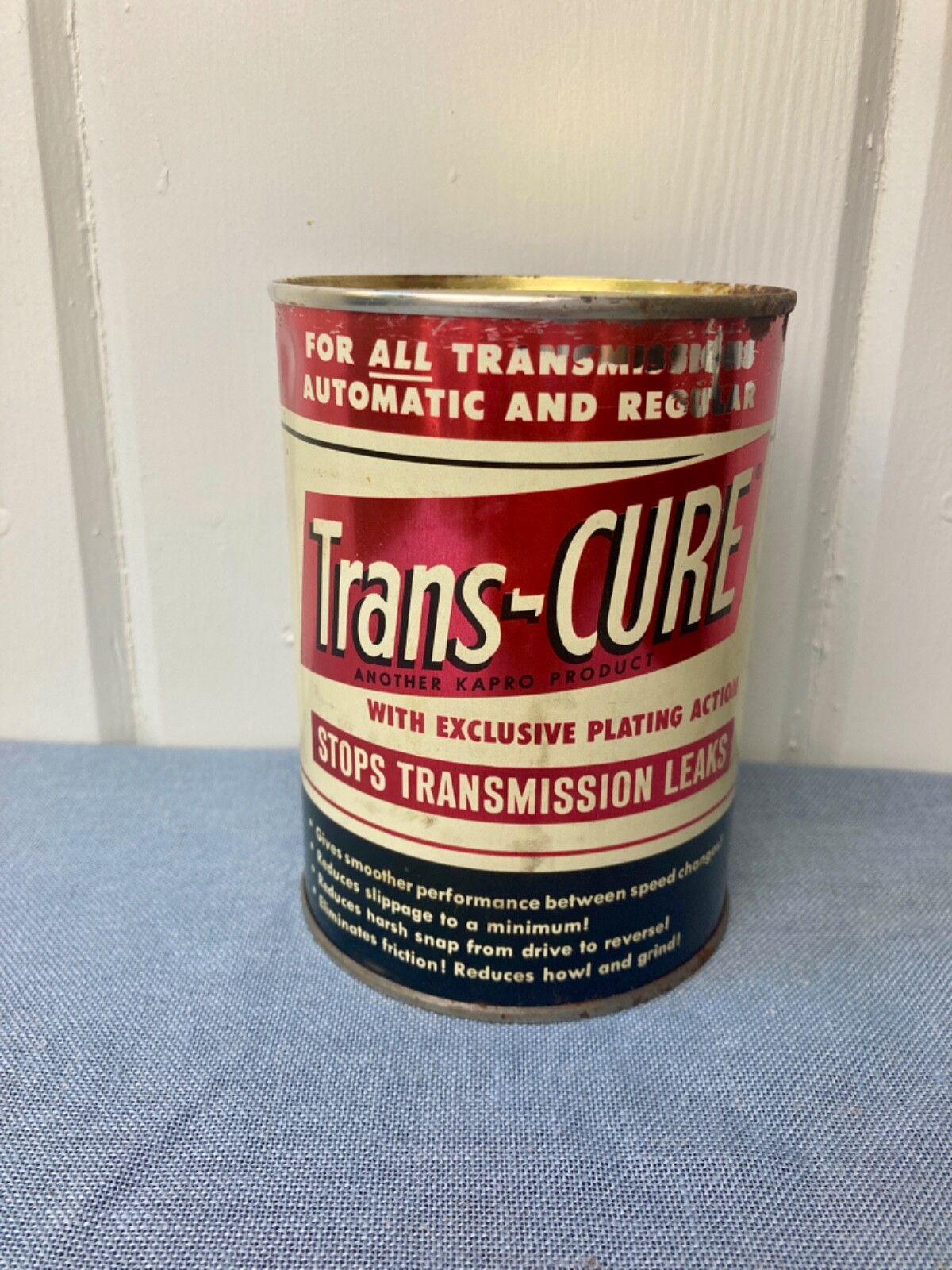 Vintage Trans Cure Kapro Stops Transmission Leaks Full and Sealed NOS oil can