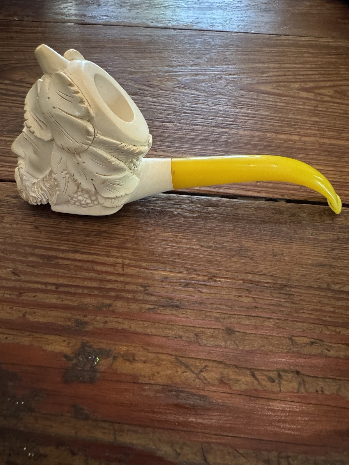 Antique Tengri Turkish Block Meerschaum Pipe Hand Carved Sultan Floral Turban Antique Tengri Turkish Block Meerschaum Pipe Hand Carved Sultan Floral Turban