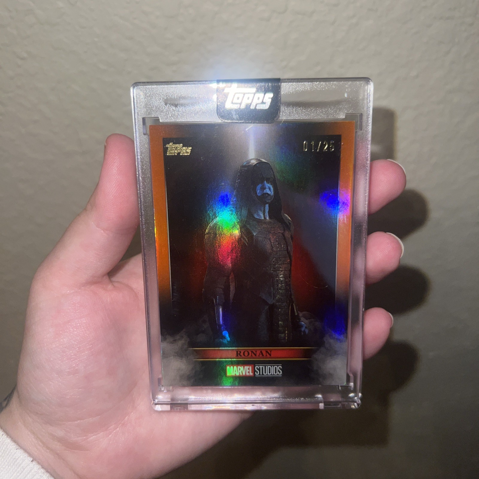 Topps Marvel The Collector Ronan Villainy Orange Alpha First On Print 01/25 Topps Marvel The Collector Ronan Villainy Orange Alpha First On Print 01/25