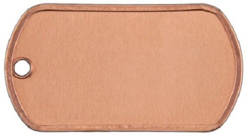 SUPPLY DEPOT MILSPEC G.I. Dog Tag, Copper. Made in South Korea. Box of 100 tags SUPPLY DEPOT MILSPEC G.I. Dog Tag, Copper. Made in South Korea. Box of 100 tags
