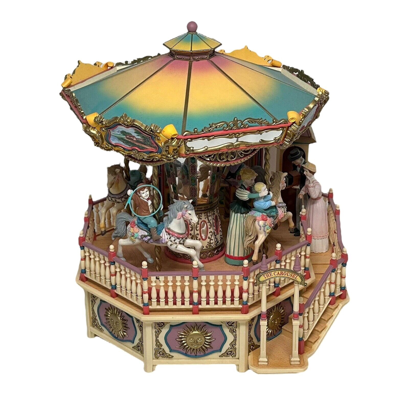 ENESCO CAROUSEL ROYALE DELUXE ACTION & ILLUSTRATED MUSICAL w/ ORIGINAL BOX