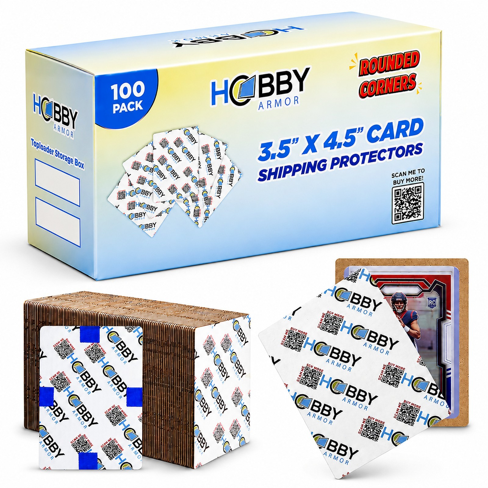Hobby Armor Premium Cardboard Card Shipping Protectors for Trading Cards 3.5x4.5 Hobby Armor Premium Cardboard Card Shipping Protectors for Trading Cards 3.5x4.5