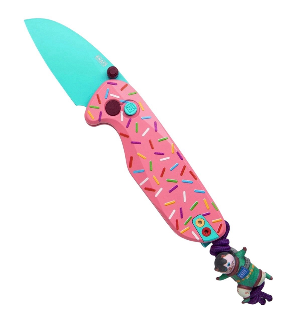 Knafs x Blade HQ Dessert Warrior O.C.T. - Pink Sprinkle Alum - Blue 14C28N Knafs x Blade HQ Dessert Warrior O.C.T. - Pink Sprinkle Alum - Blue 14C28N