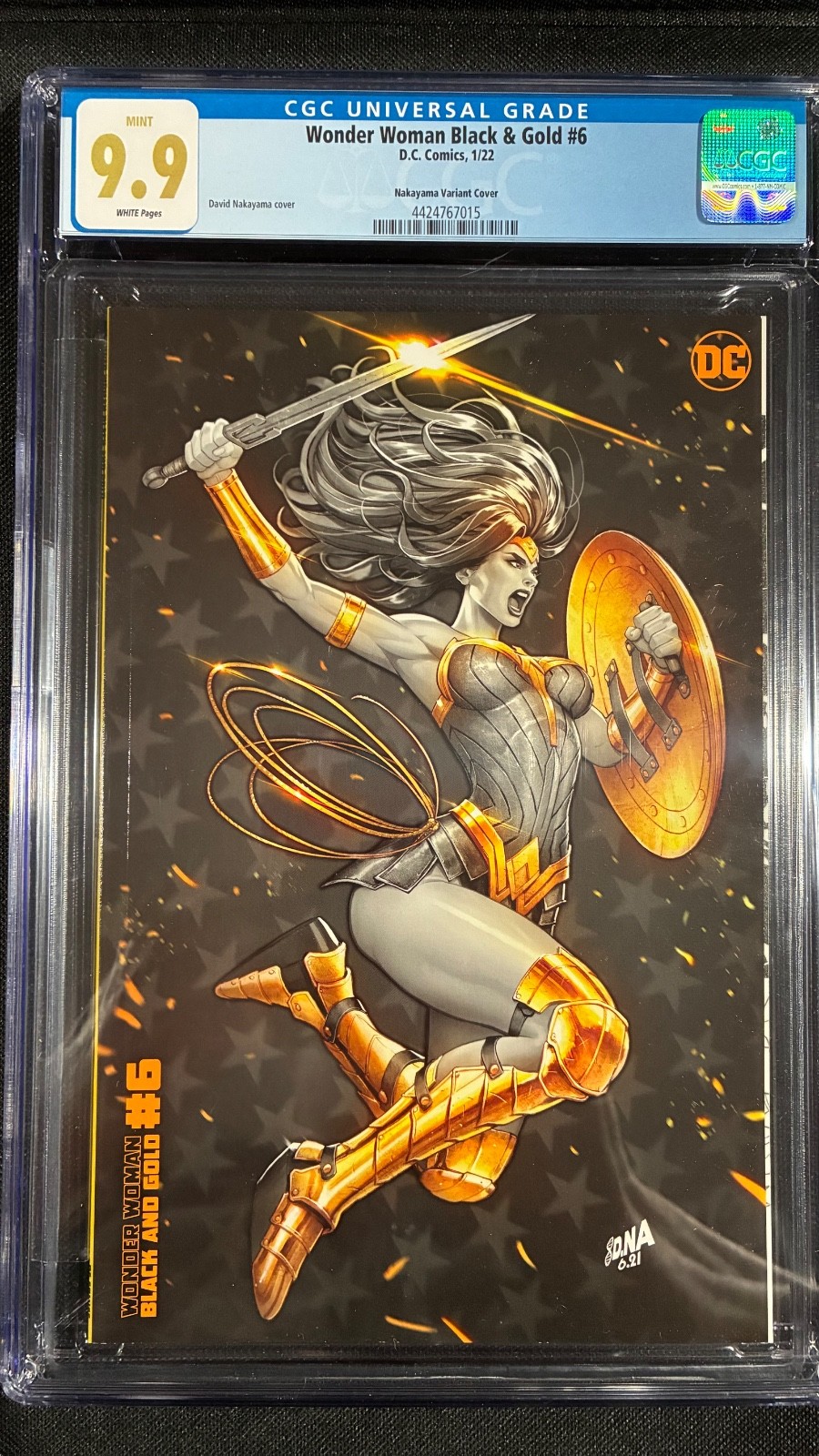 Wonder Woman Black and Gold 6 CGC 9.9 1:25 Nakayama, Top Of The Census, only one